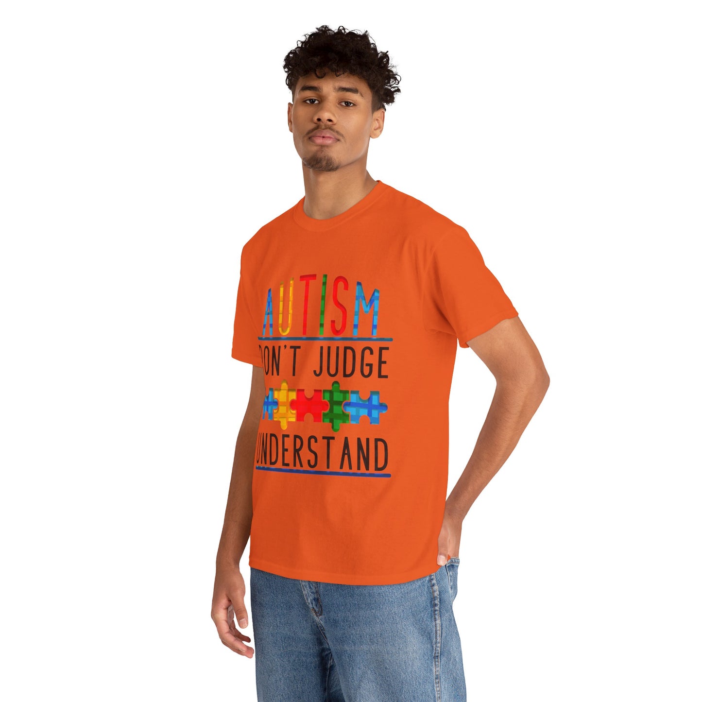 Autism Don't Judge Understand T-shirt Unisex Heavy Cotton