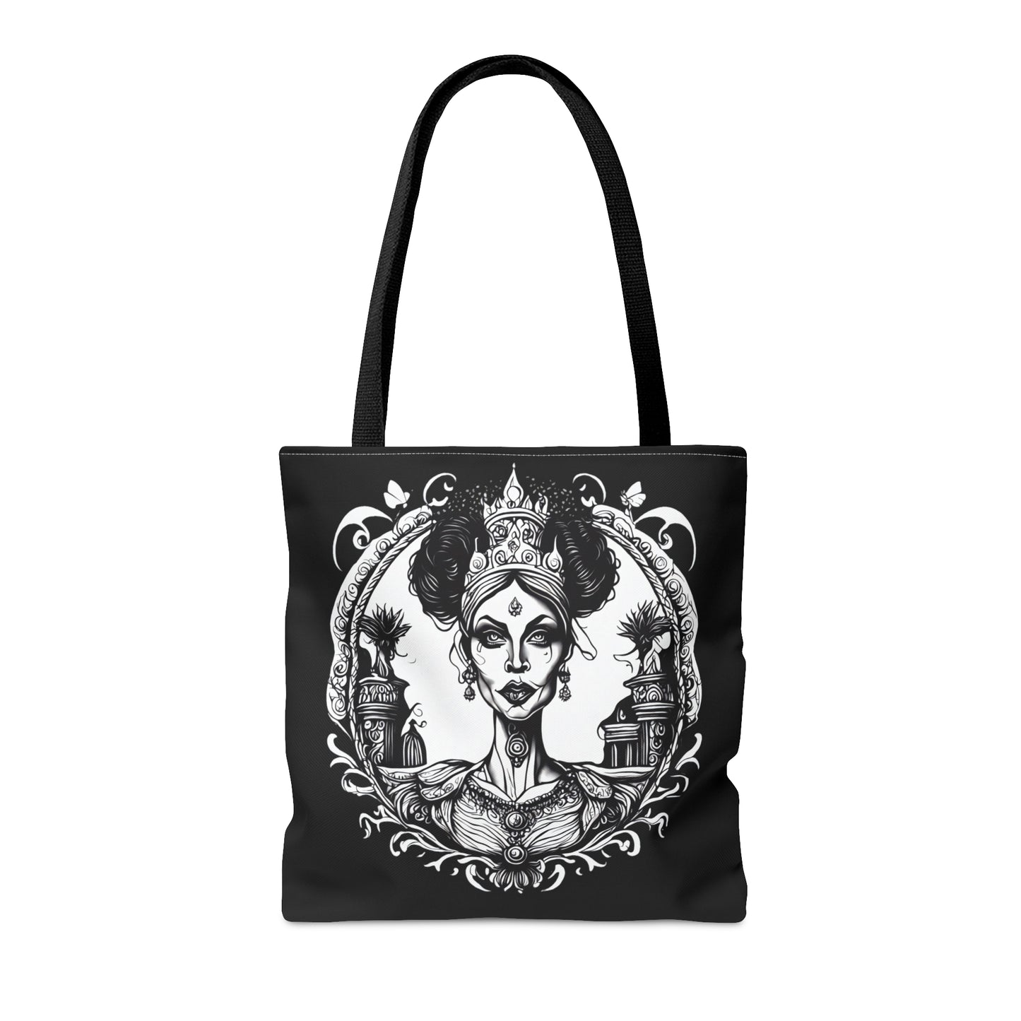 Regal Old Woman with Tiara and Crown Teacher Unisex Tote Bag (AOP)