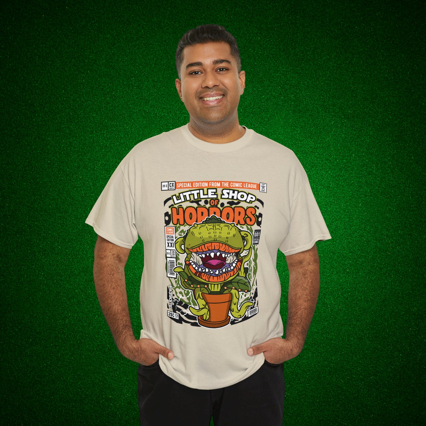 Little Shop of Horrors Audrey Pop Culture Mock Comic Cover heavy cotton T-shirt