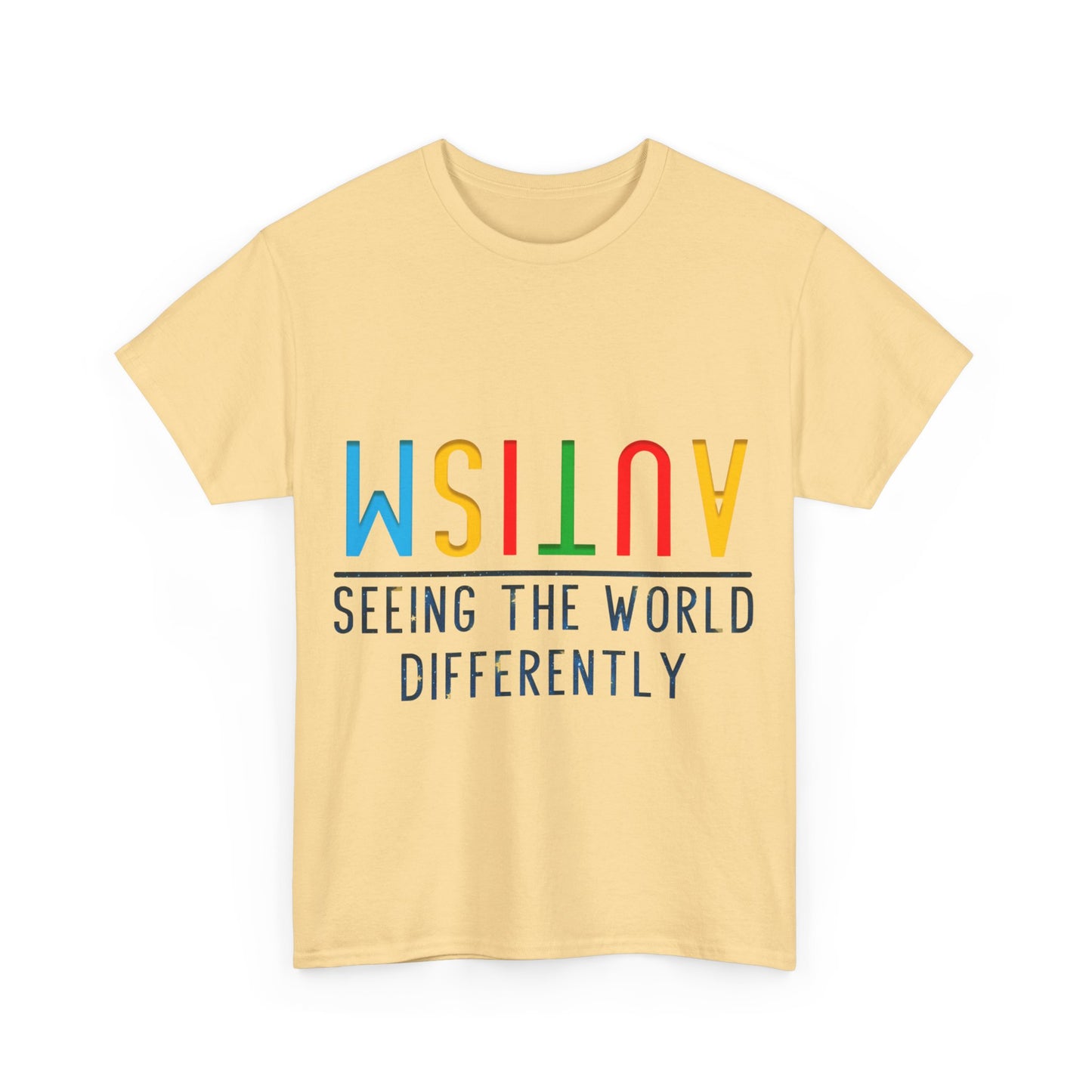 Autism Seeing the World Differently T-shirt Unisex Heavy Cotton