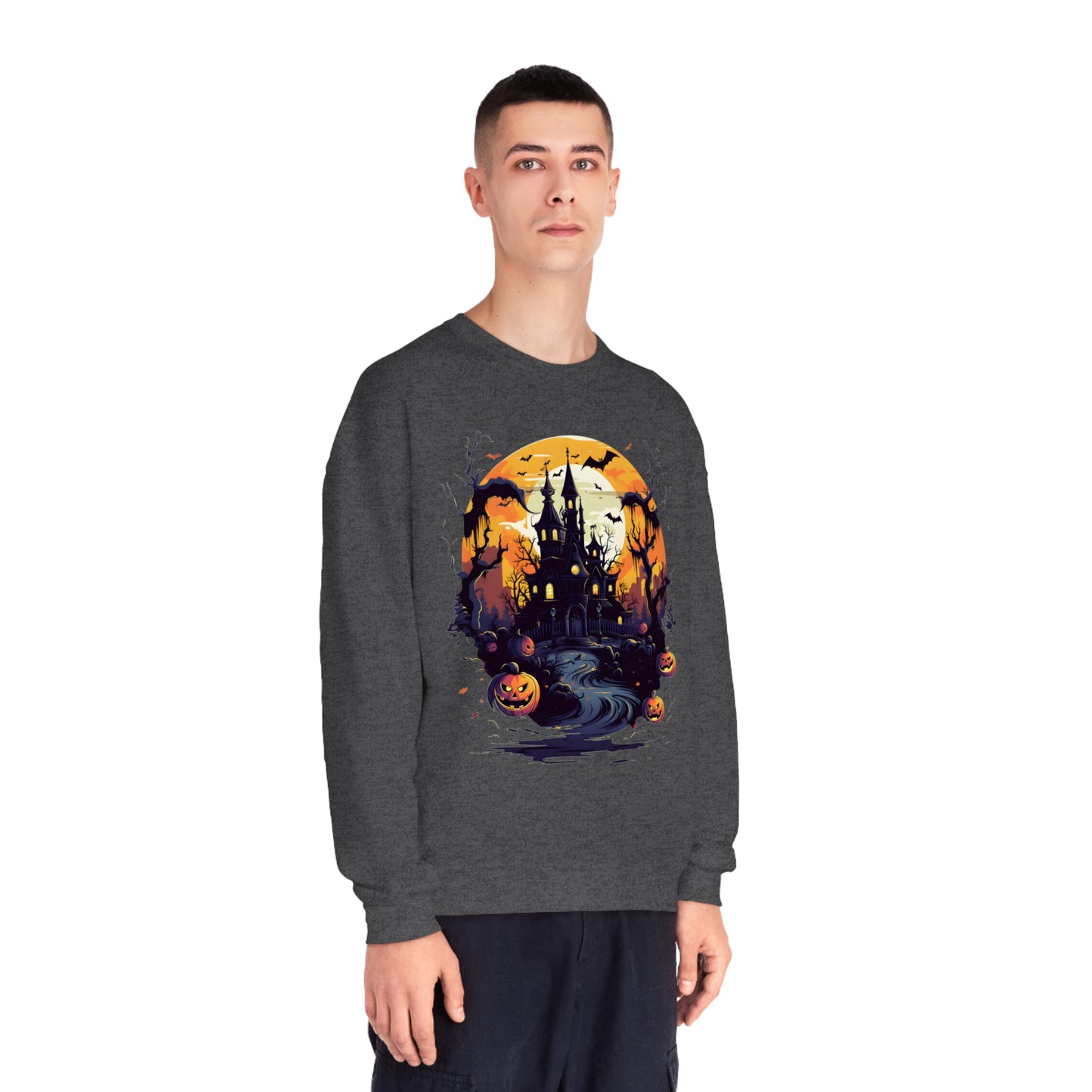 Halloween - Spooky House Unisex NuBlend® Crewneck Sweatshirt