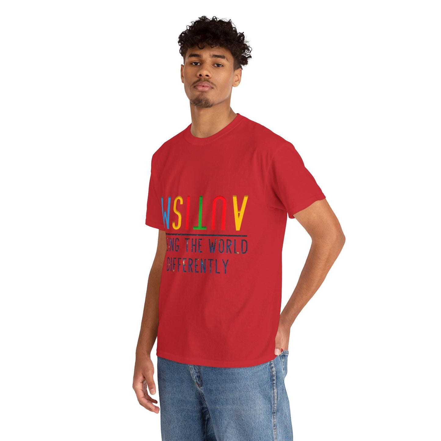 Autism Seeing the World Differently T-shirt Unisex Heavy Cotton