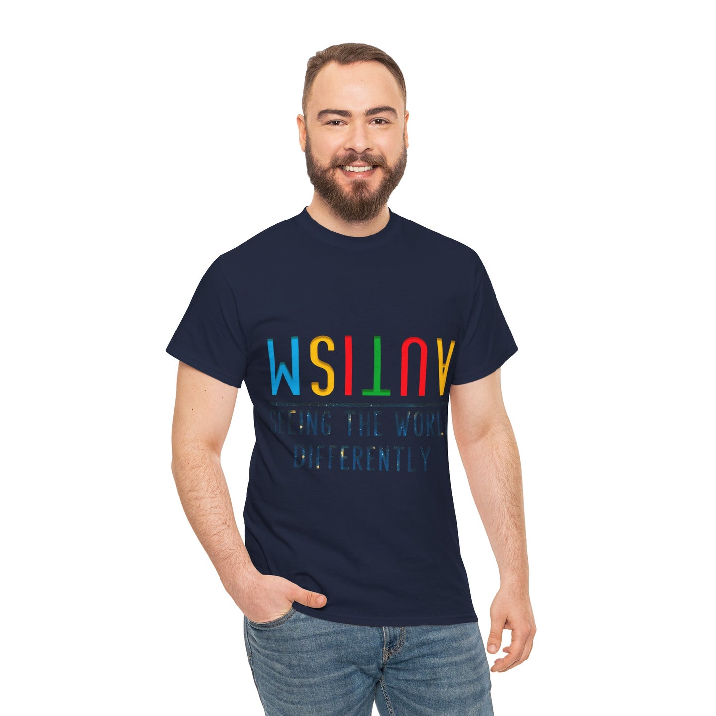 Autism Seeing the World Differently T-shirt Unisex Heavy Cotton