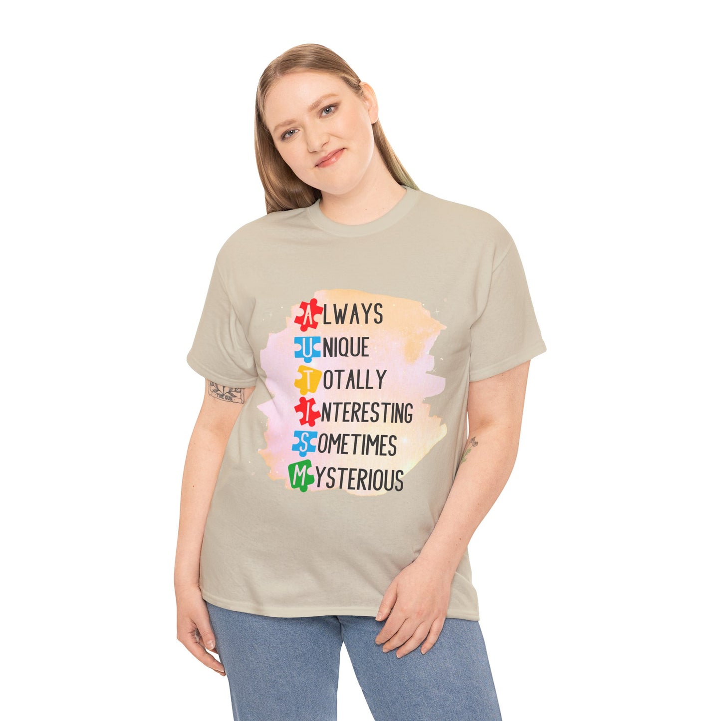 Autism Always Unique Totally Interesting Sometimes Mysterious T-shirt Unisex Heavy Cotton