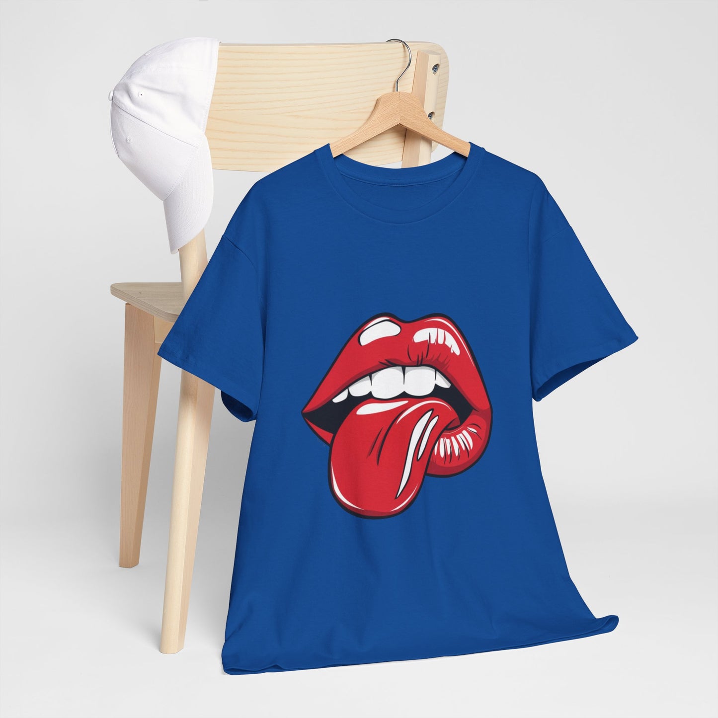 Sexy Retro PopArt Red Lips and Tounge Unisex heavy cotton Tshirt