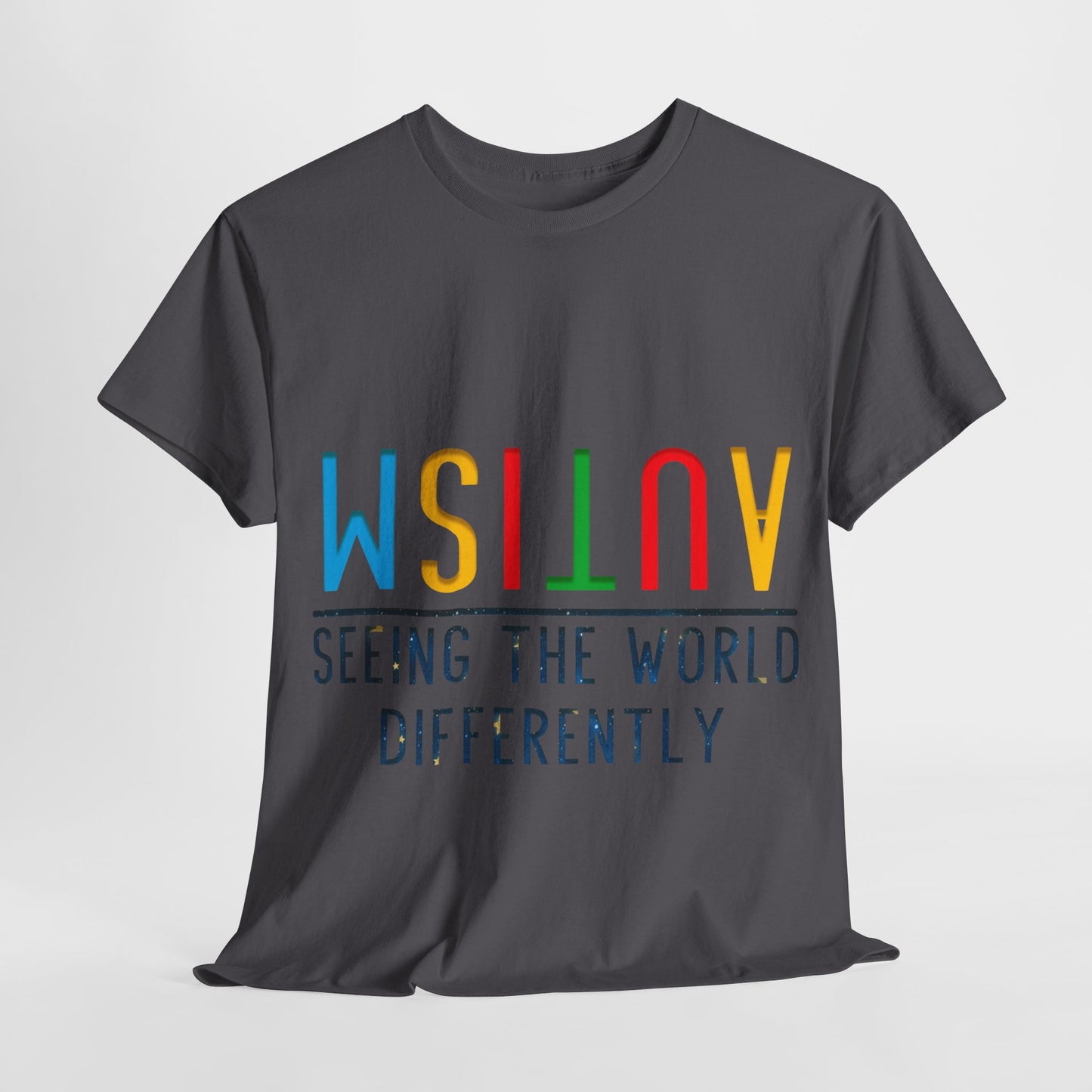 Autism Seeing the World Differently T-shirt Unisex Heavy Cotton