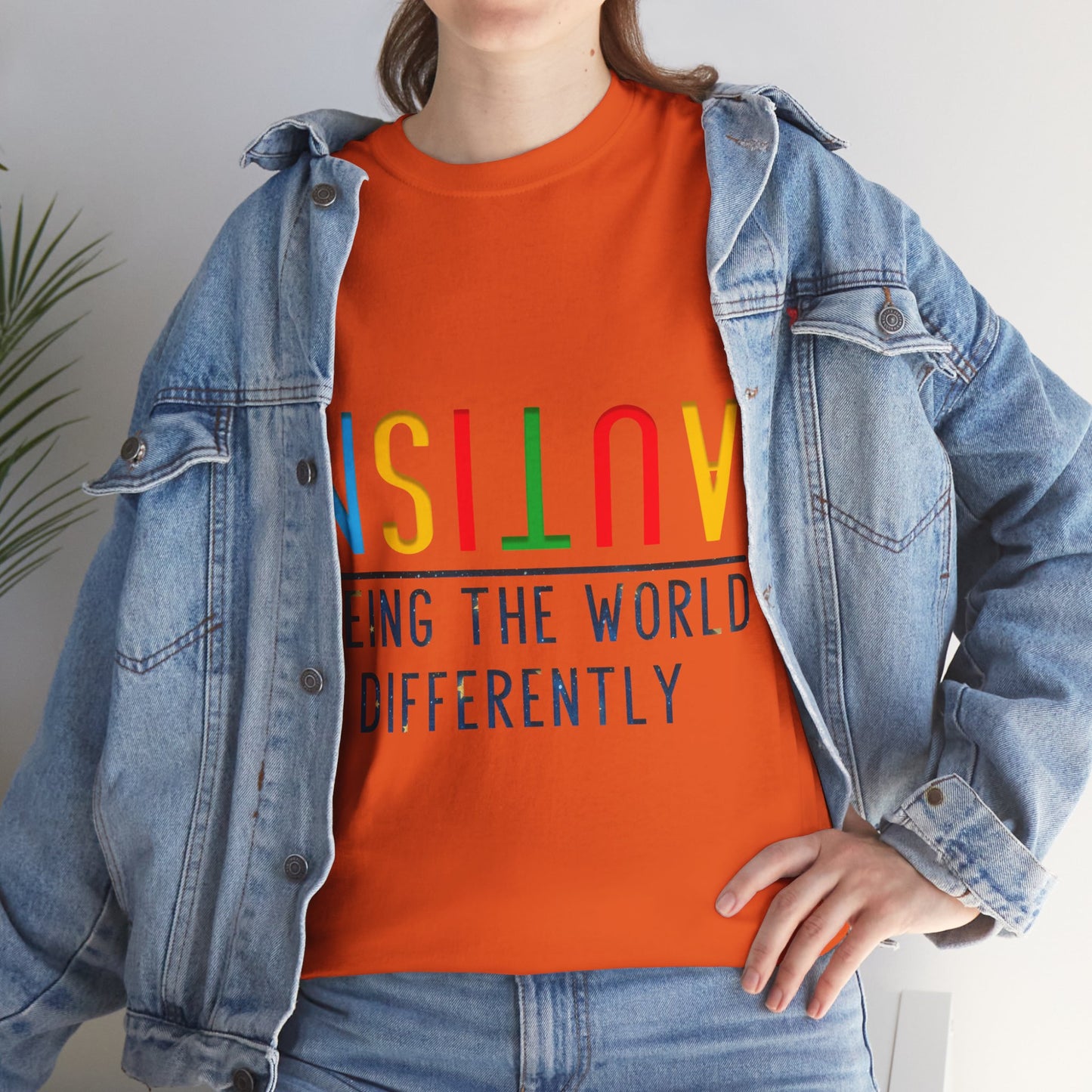 Autism Seeing the World Differently T-shirt Unisex Heavy Cotton