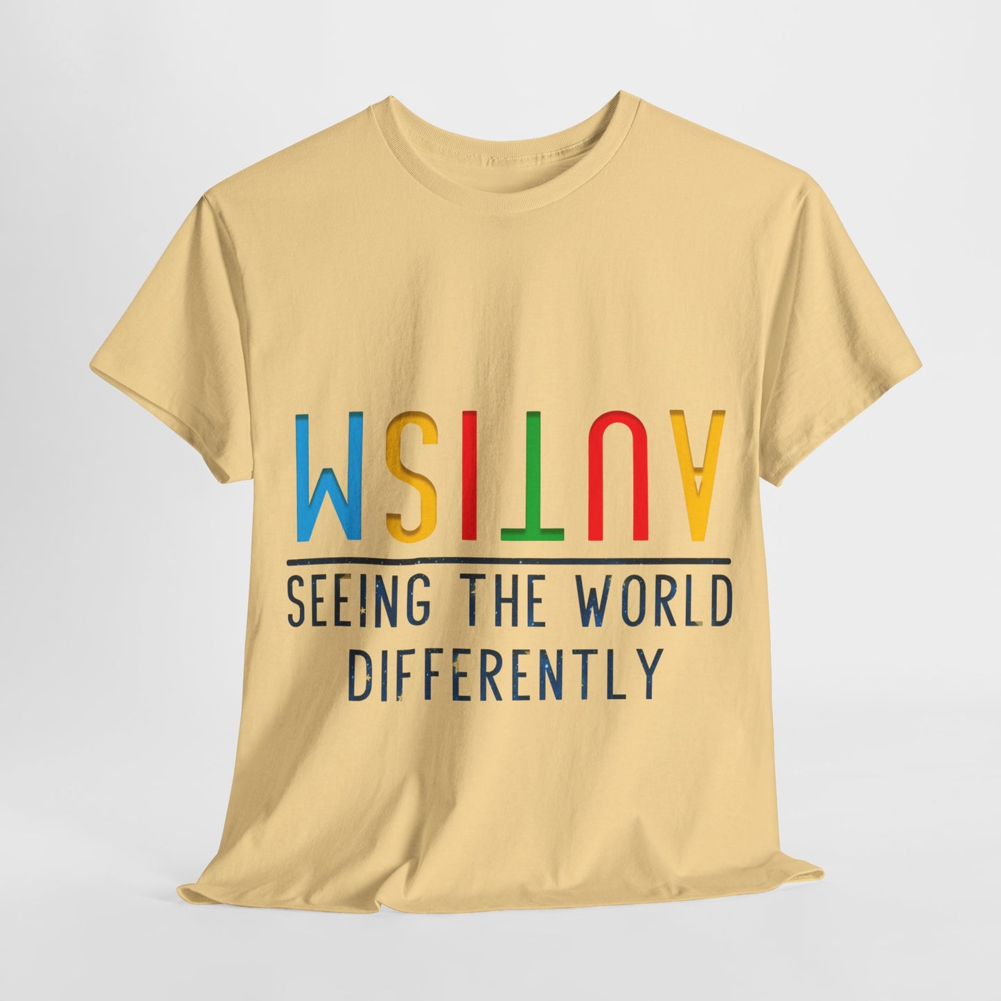 Autism Seeing the World Differently T-shirt Unisex Heavy Cotton