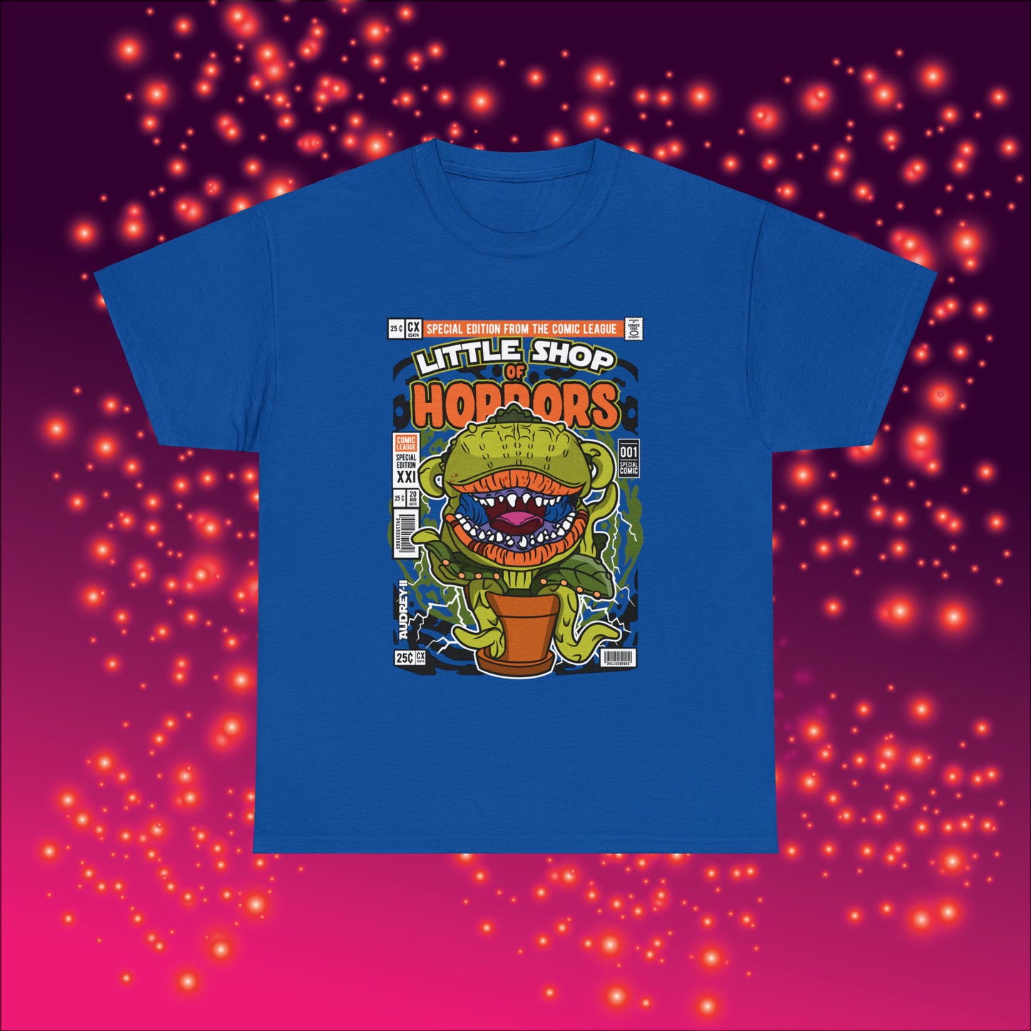 Little Shop of Horrors Audrey Pop Culture Mock Comic Cover heavy cotton T-shirt