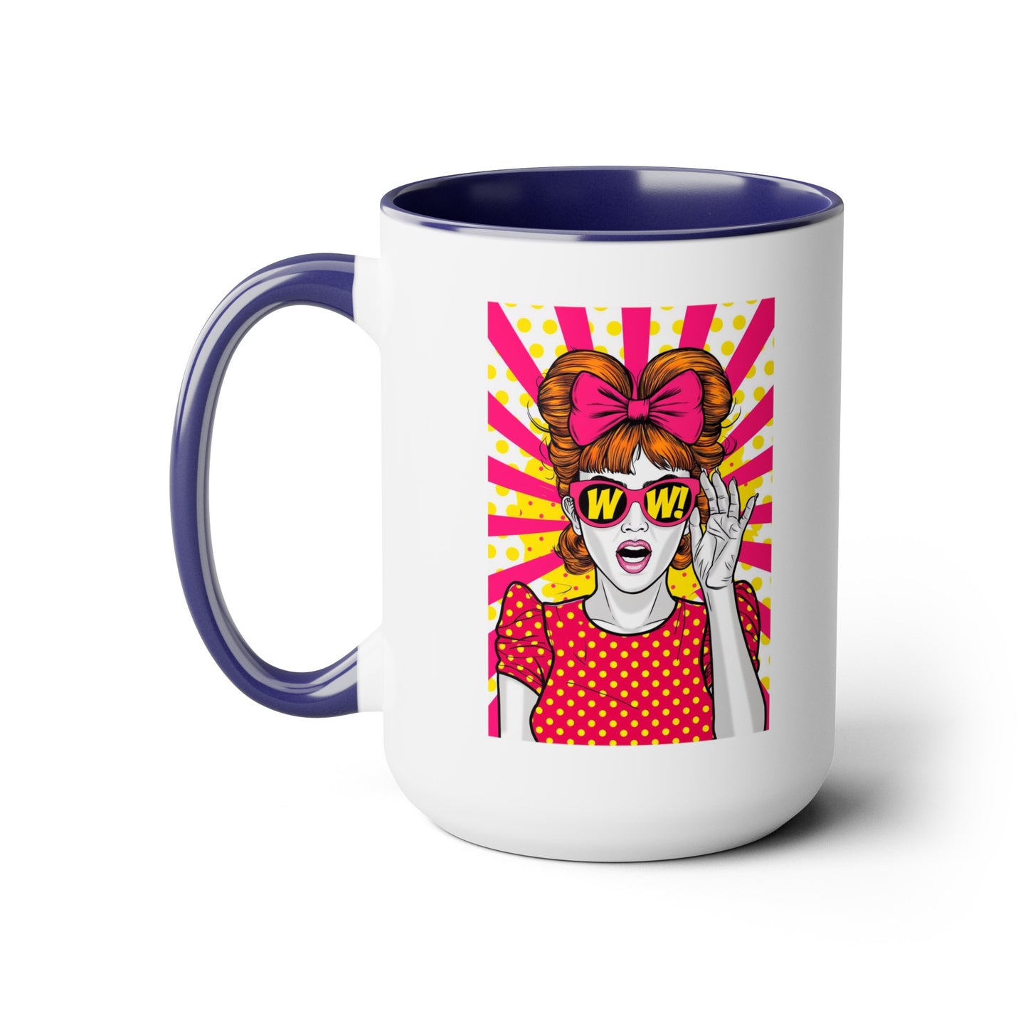PopArt WOW Girl 15oz Coffee Mug