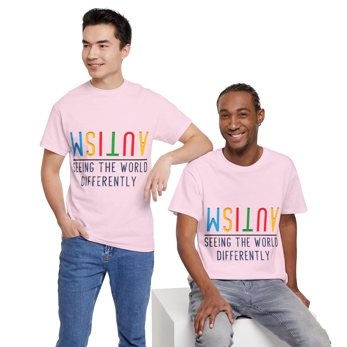 Autism Seeing the World Differently T-shirt Unisex Heavy Cotton