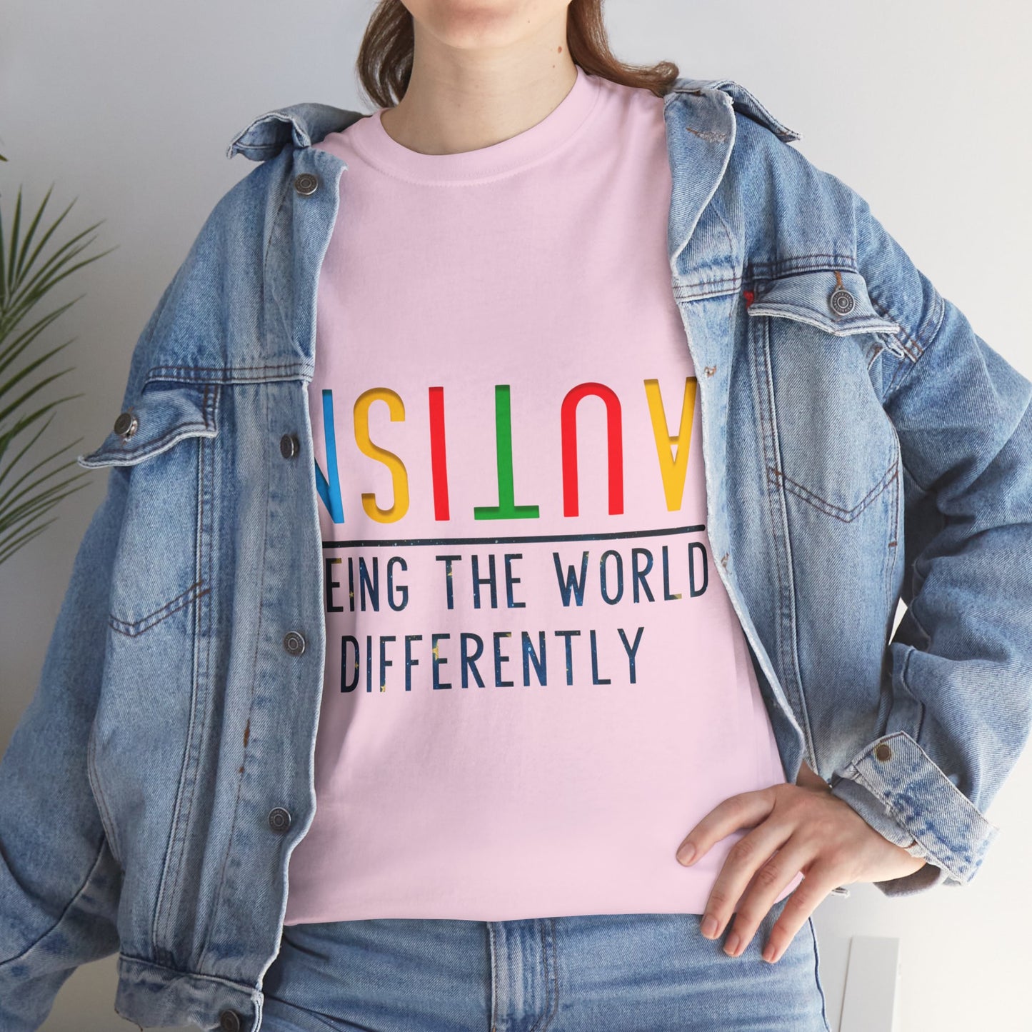 Autism Seeing the World Differently T-shirt Unisex Heavy Cotton