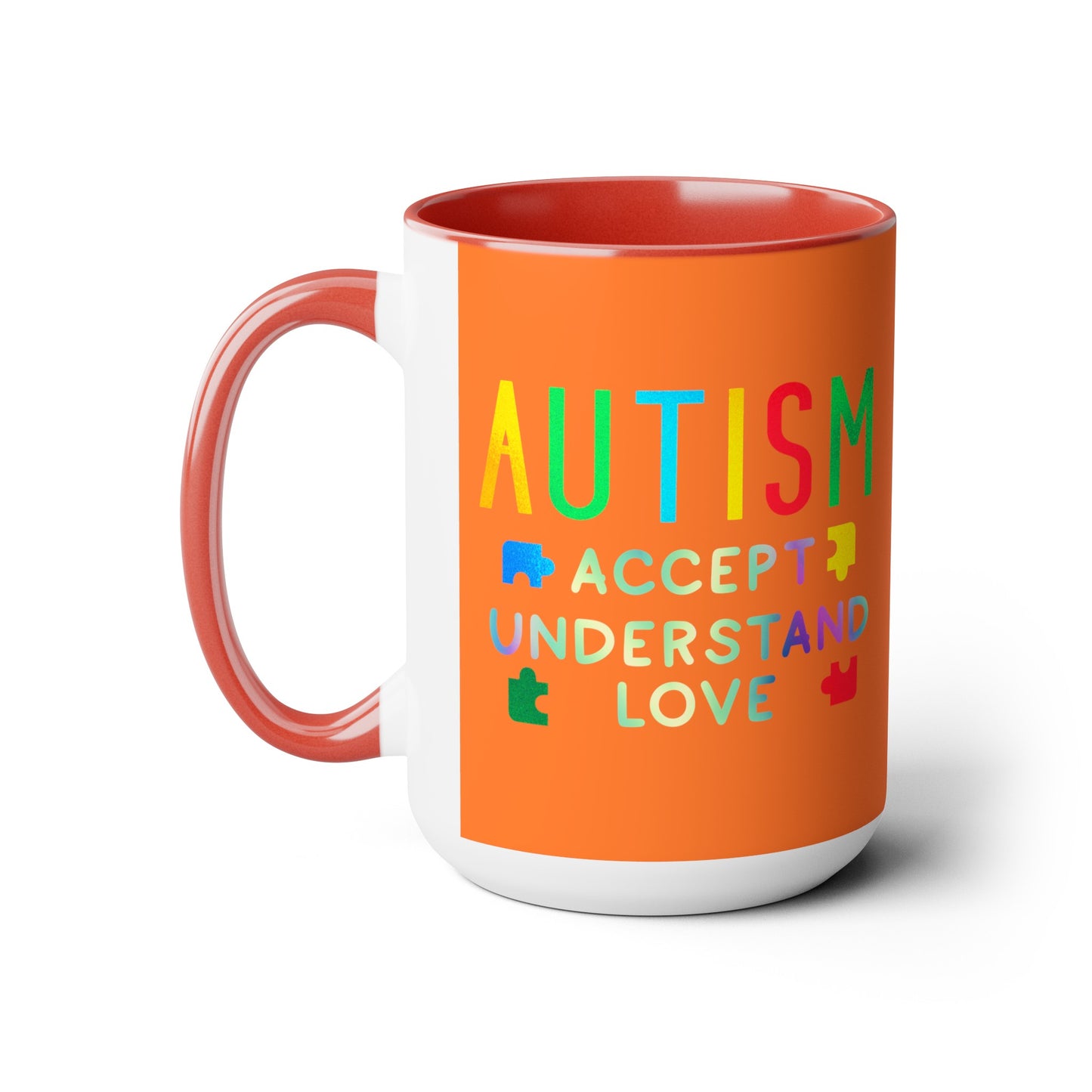 Autism ACCEPT UNDERSTAND LOVE 15oz Coffee Mug