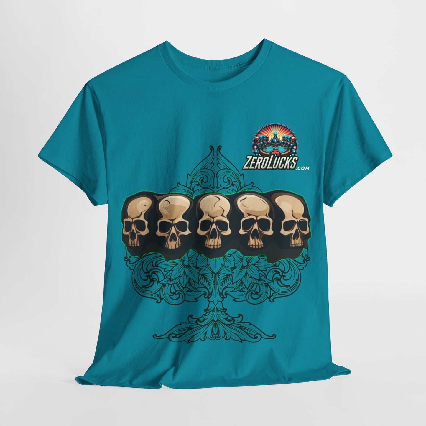 No Lucks Skulls with Spade T-shirt Unisex Heavy Cotton
