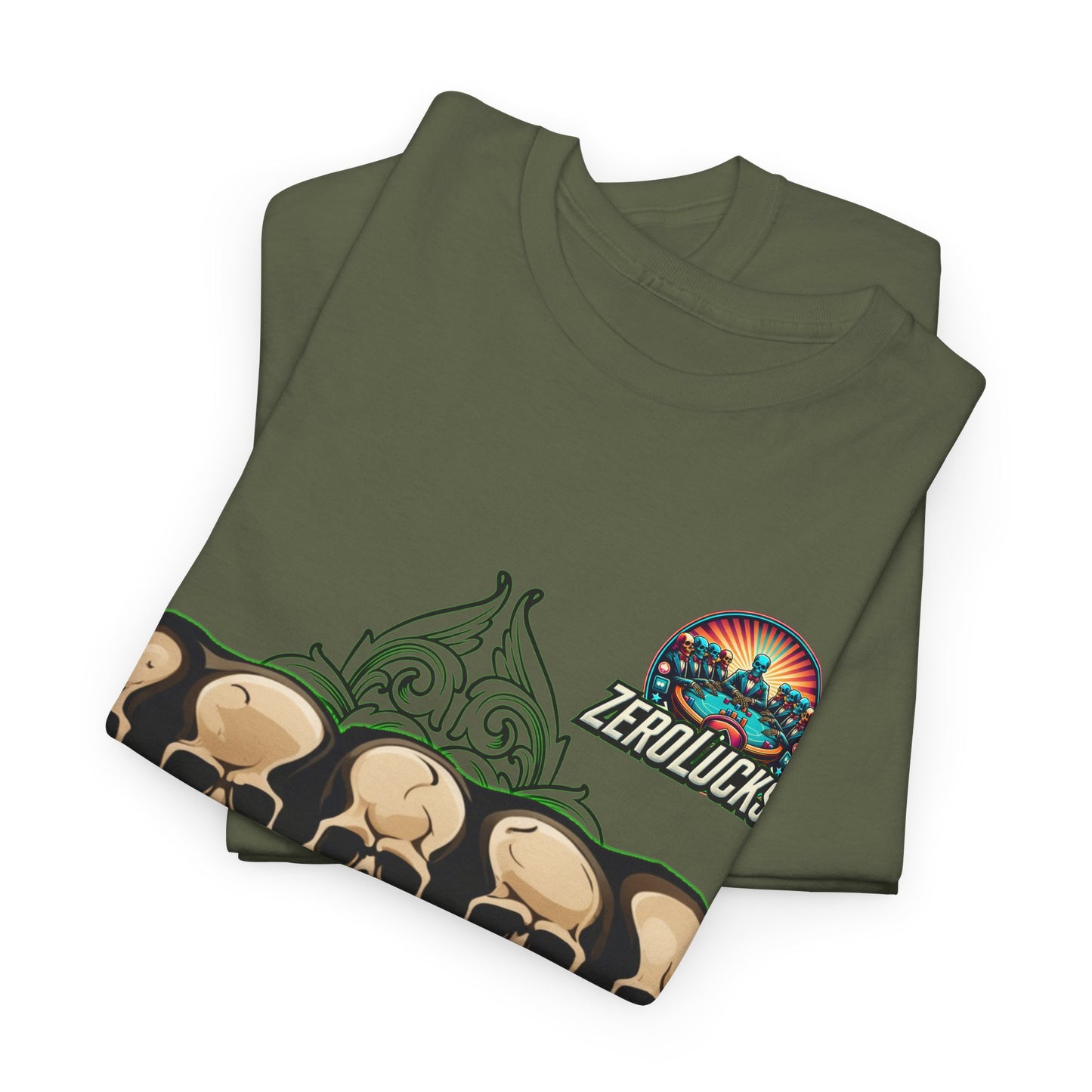 No Lucks Skulls with Spade T-shirt Unisex Heavy Cotton