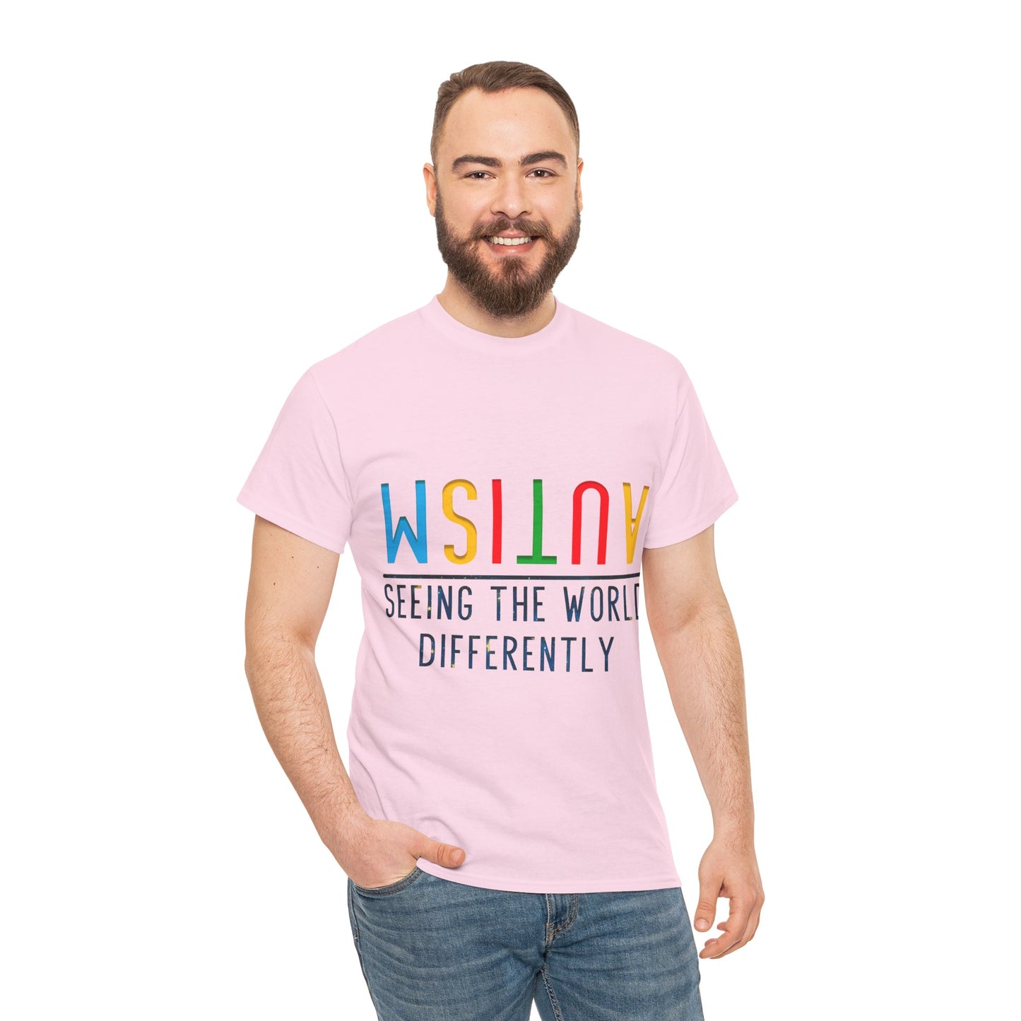 Autism Seeing the World Differently T-shirt Unisex Heavy Cotton