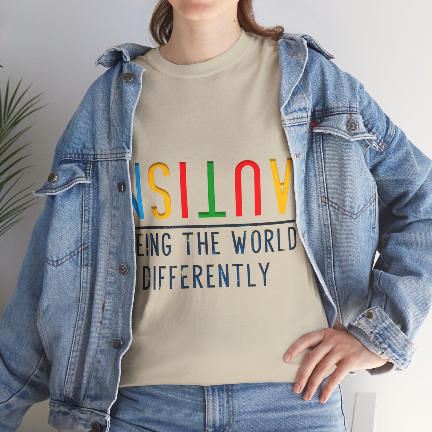Autism Seeing the World Differently T-shirt Unisex Heavy Cotton
