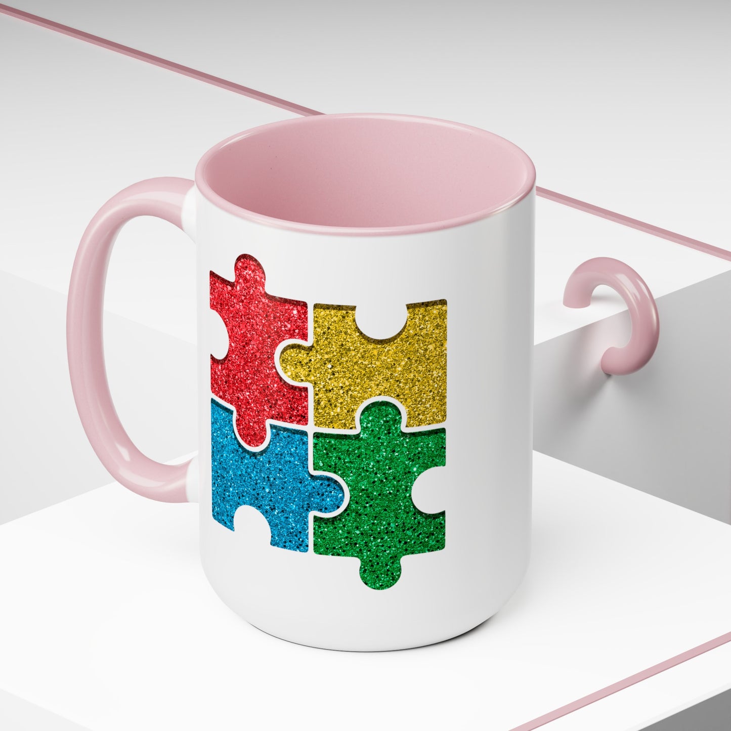 Autism Puzzle Pieces 15oz Coffee Mug