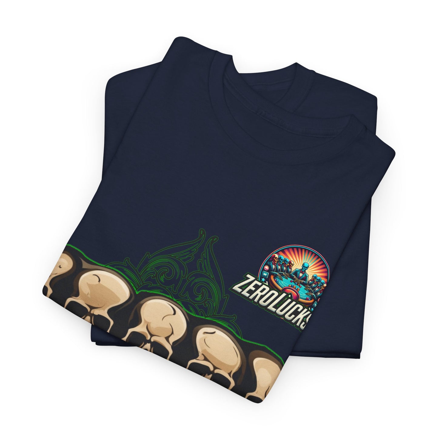 No Lucks Skulls with Spade T-shirt Unisex Heavy Cotton