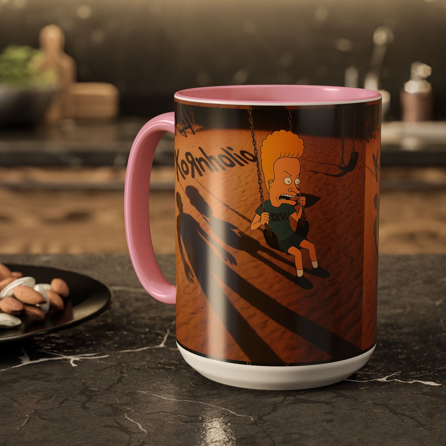 Kornholio 15 oz Coffee Mug Funny Nu Metal Cartoon Cup Multiple Colors