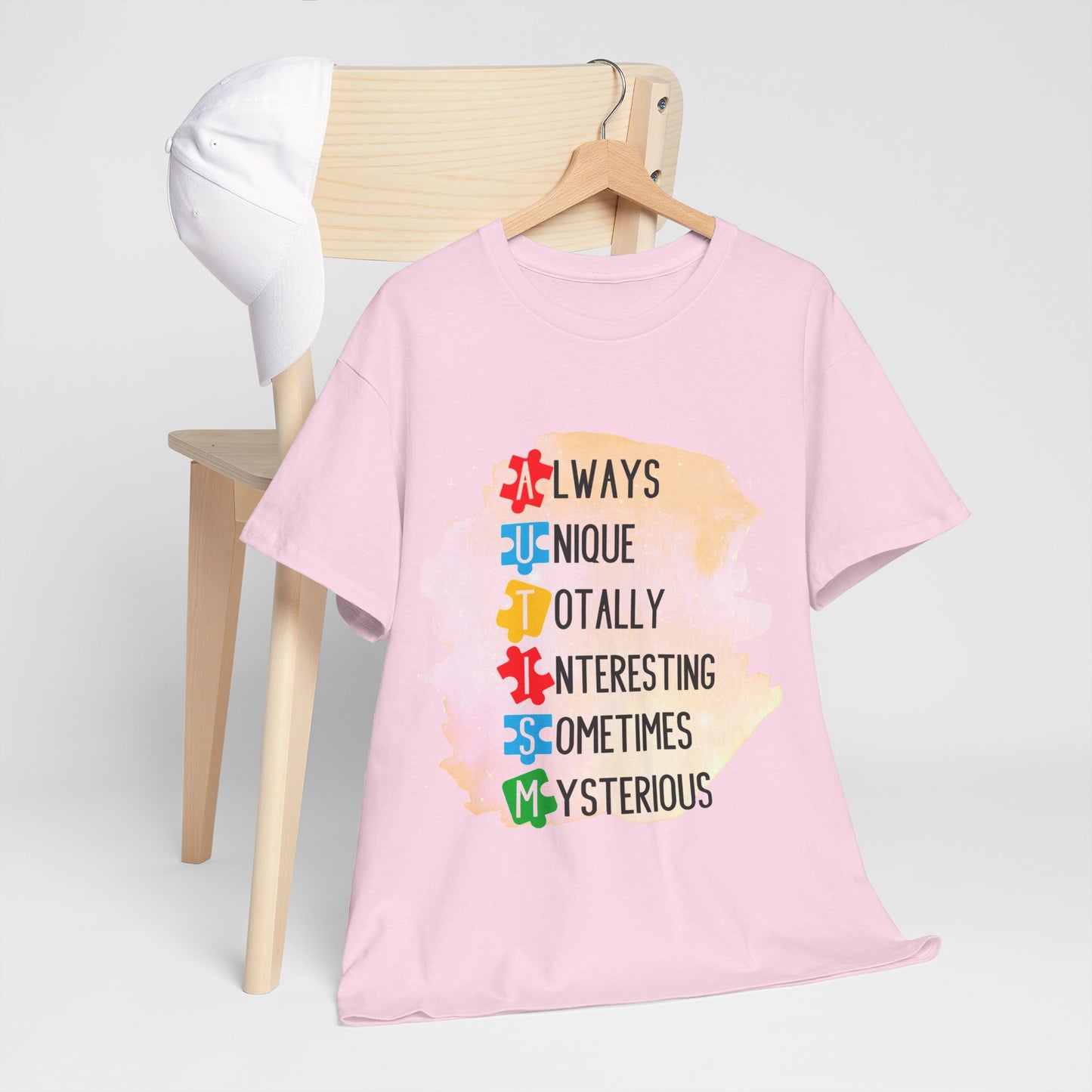 Autism Always Unique Totally Interesting Sometimes Mysterious T-shirt Unisex Heavy Cotton