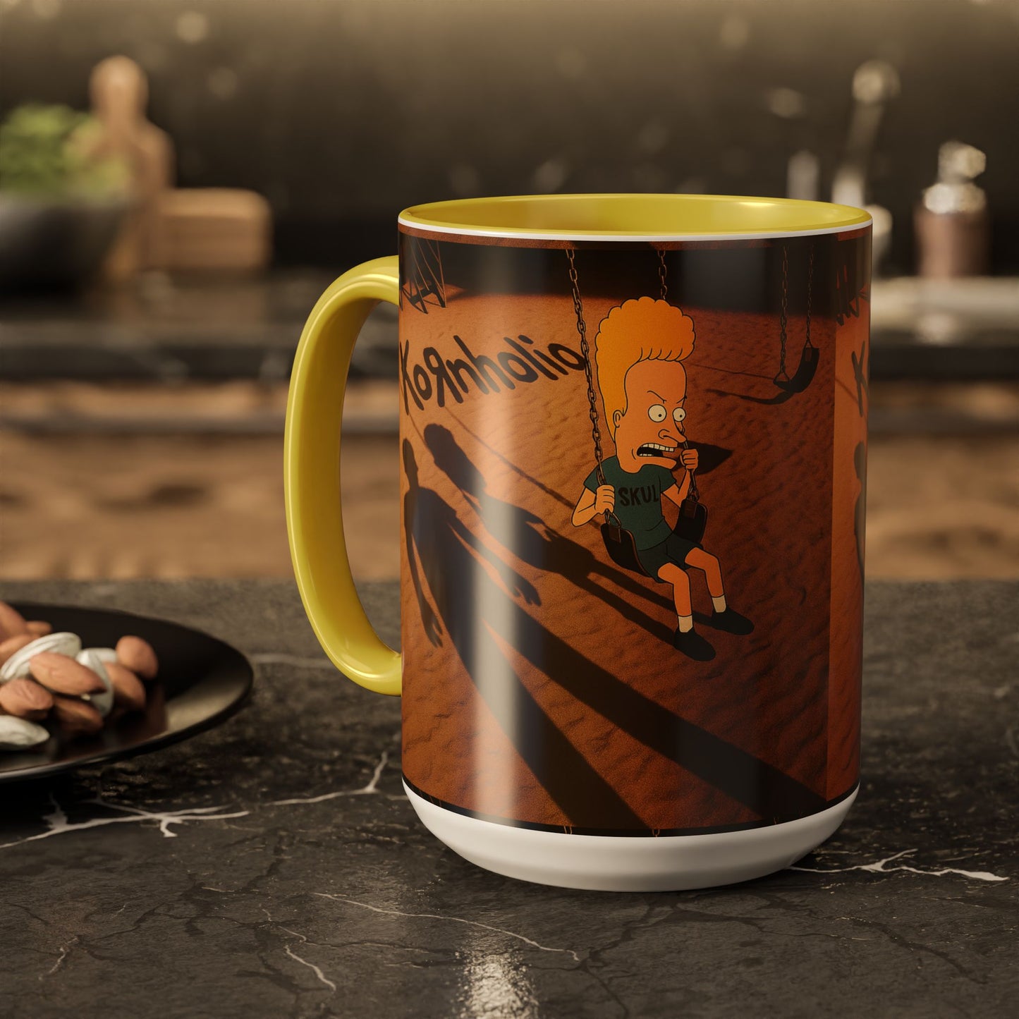 Kornholio 15 oz Coffee Mug Funny Nu Metal Cartoon Cup Multiple Colors