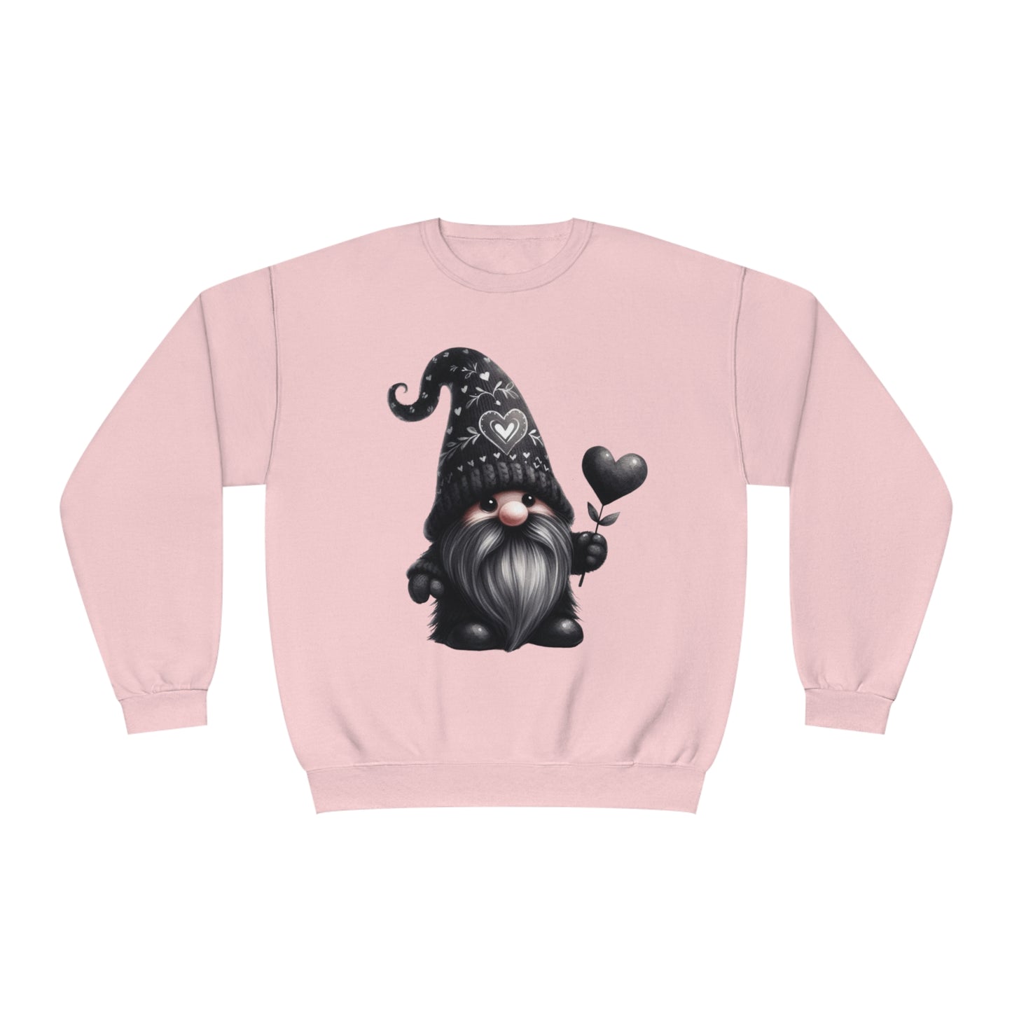 Black Valentine Gnome Unisex NuBlend® Crewneck Sweatshirt