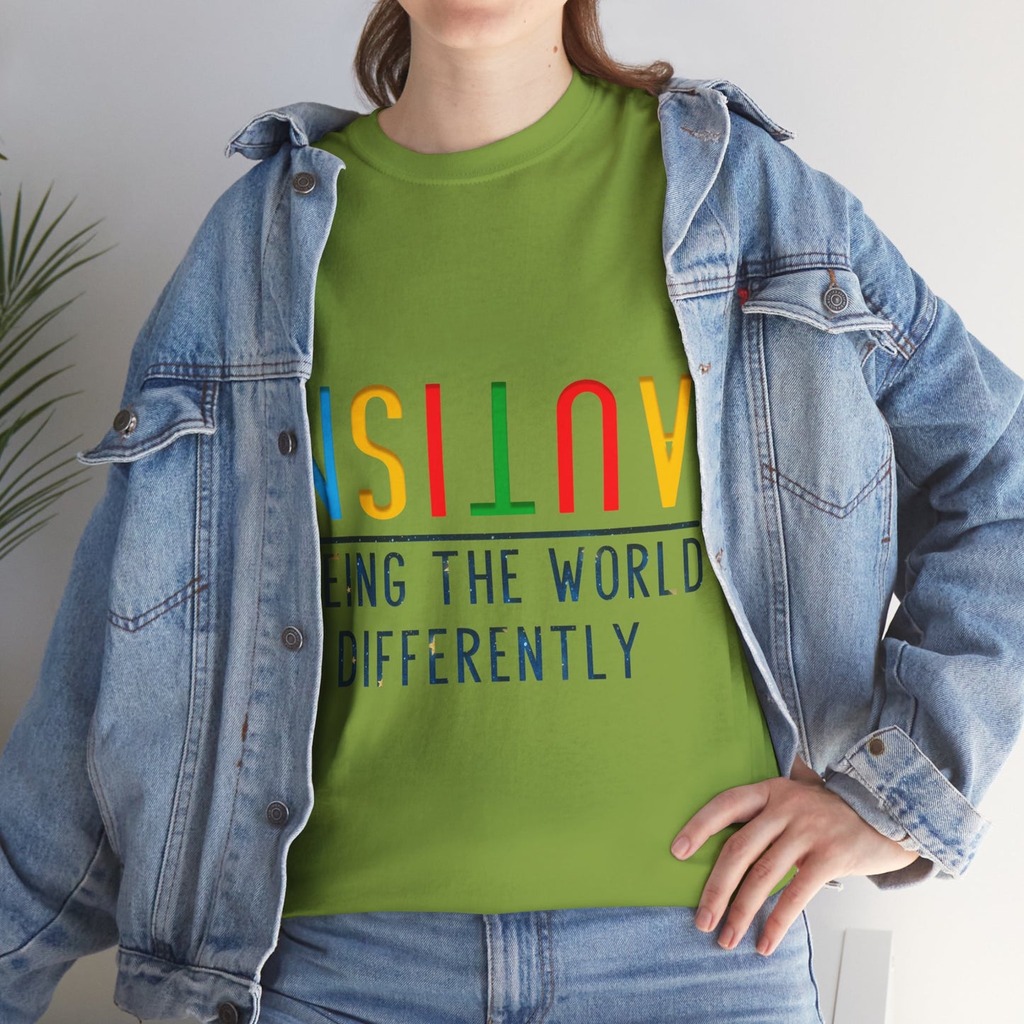 Autism Seeing the World Differently T-shirt Unisex Heavy Cotton