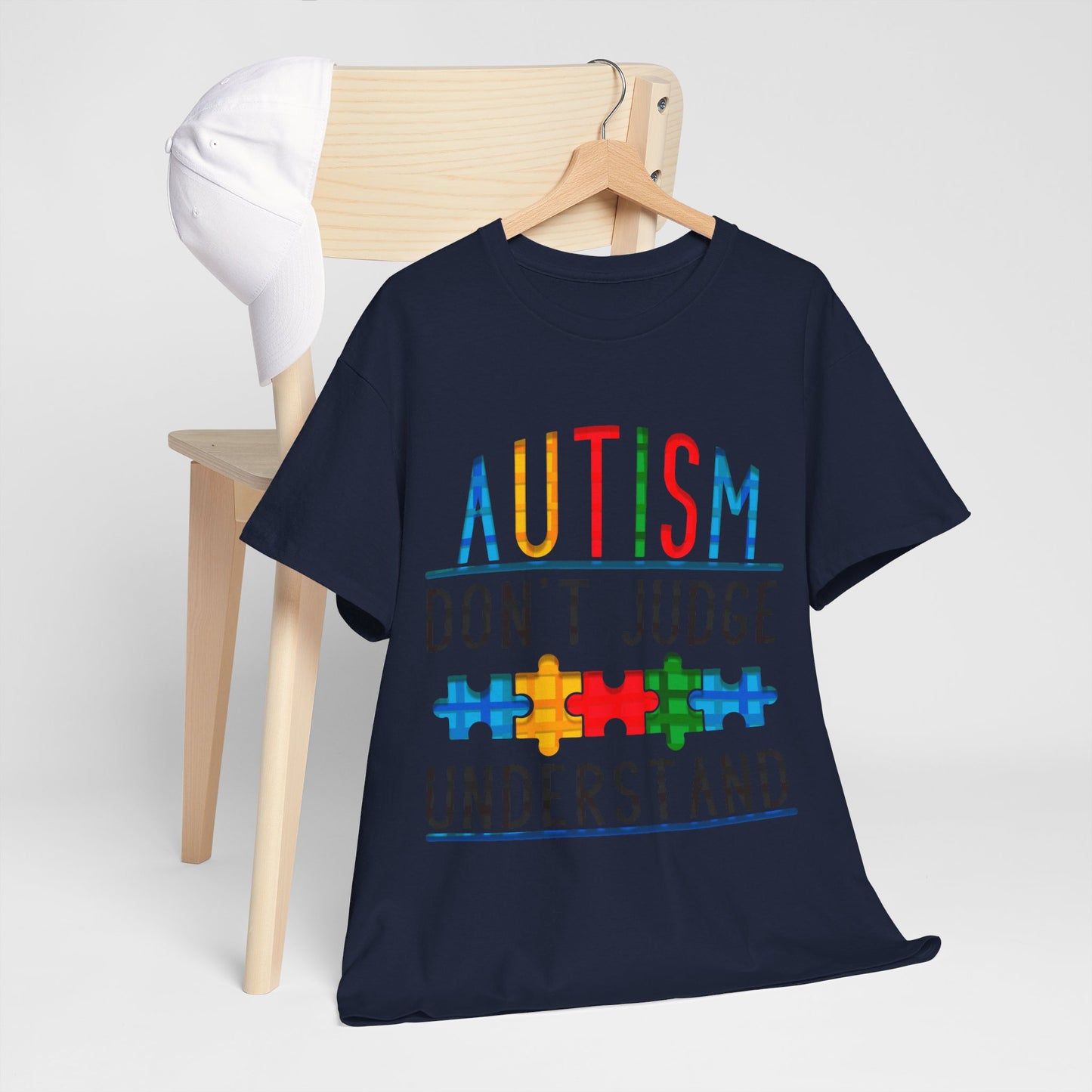 Autism Don't Judge Understand T-shirt Unisex Heavy Cotton