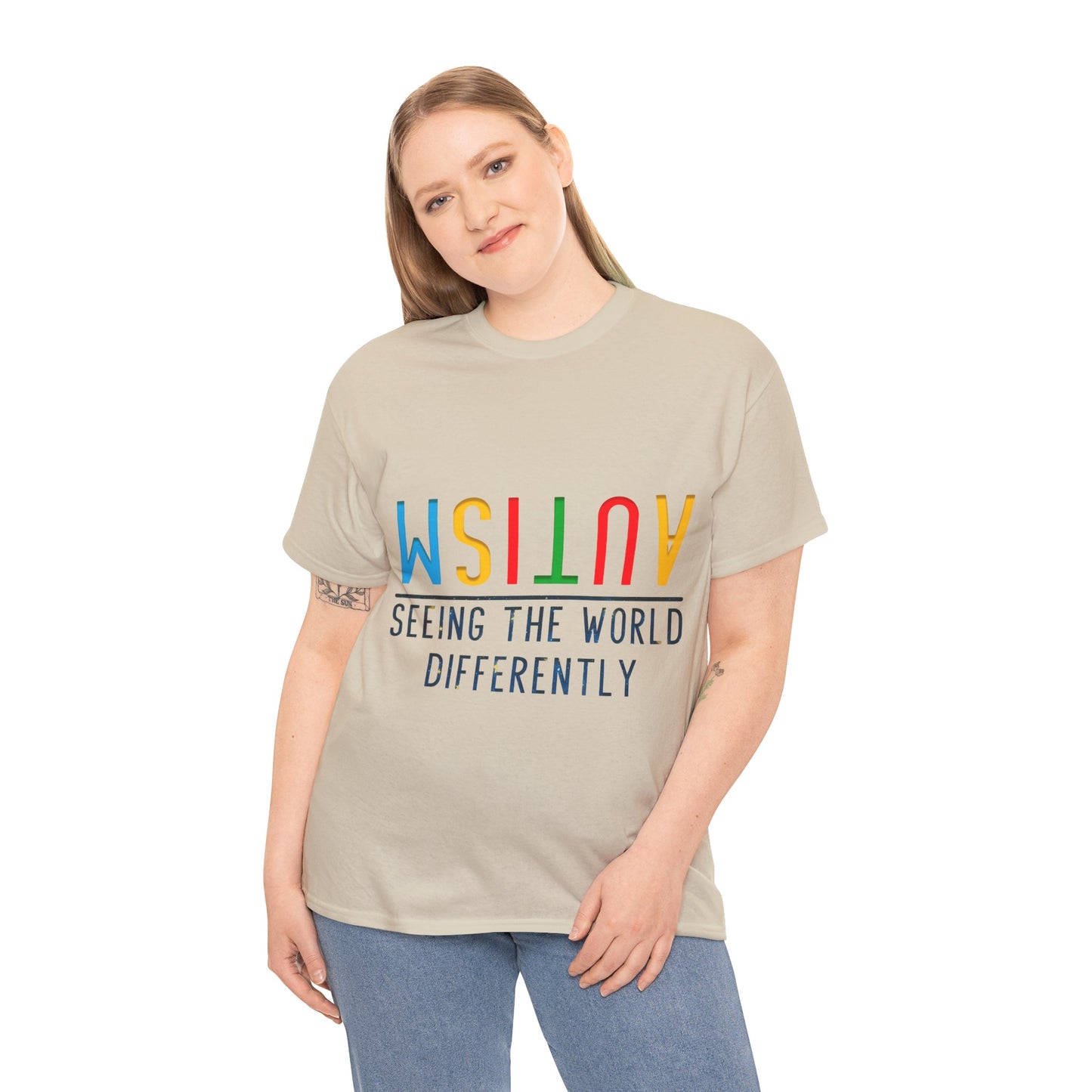 Autism Seeing the World Differently T-shirt Unisex Heavy Cotton