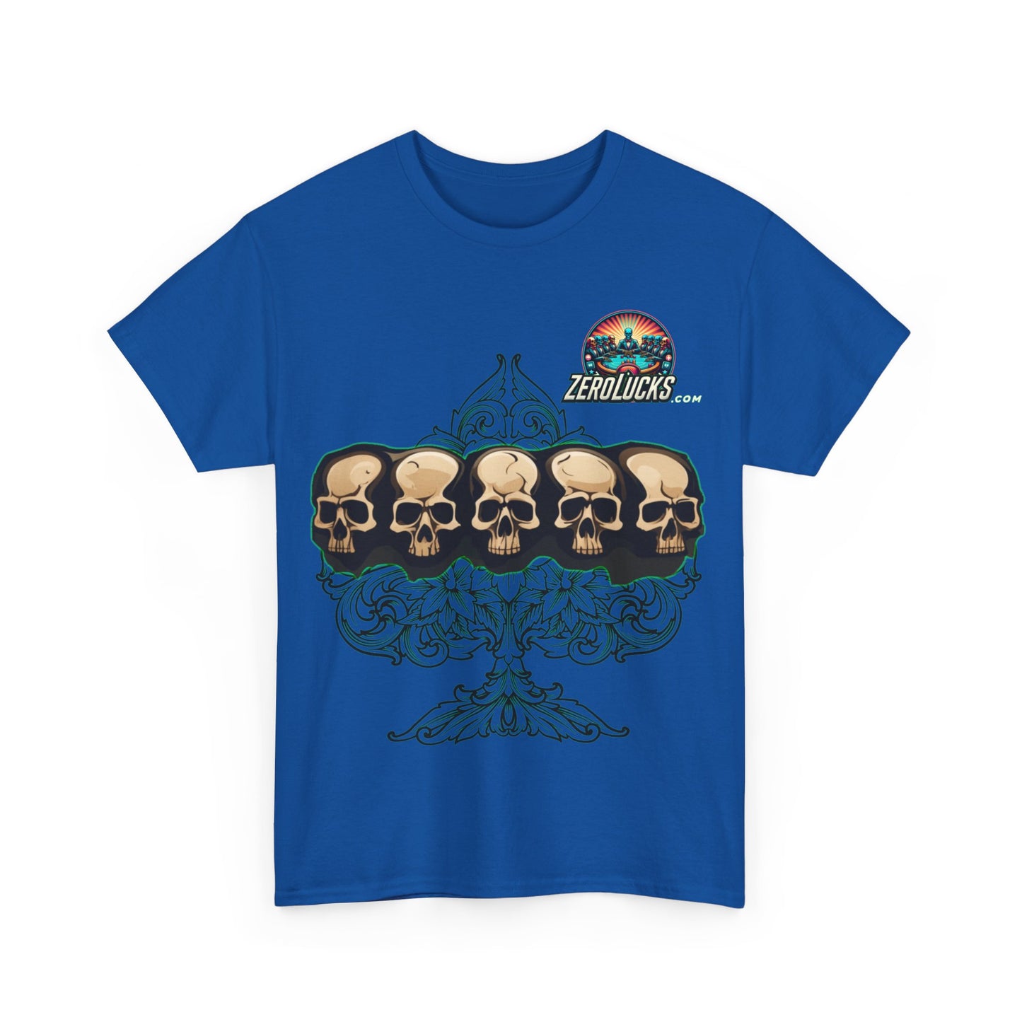 No Lucks Skulls with Spade T-shirt Unisex Heavy Cotton
