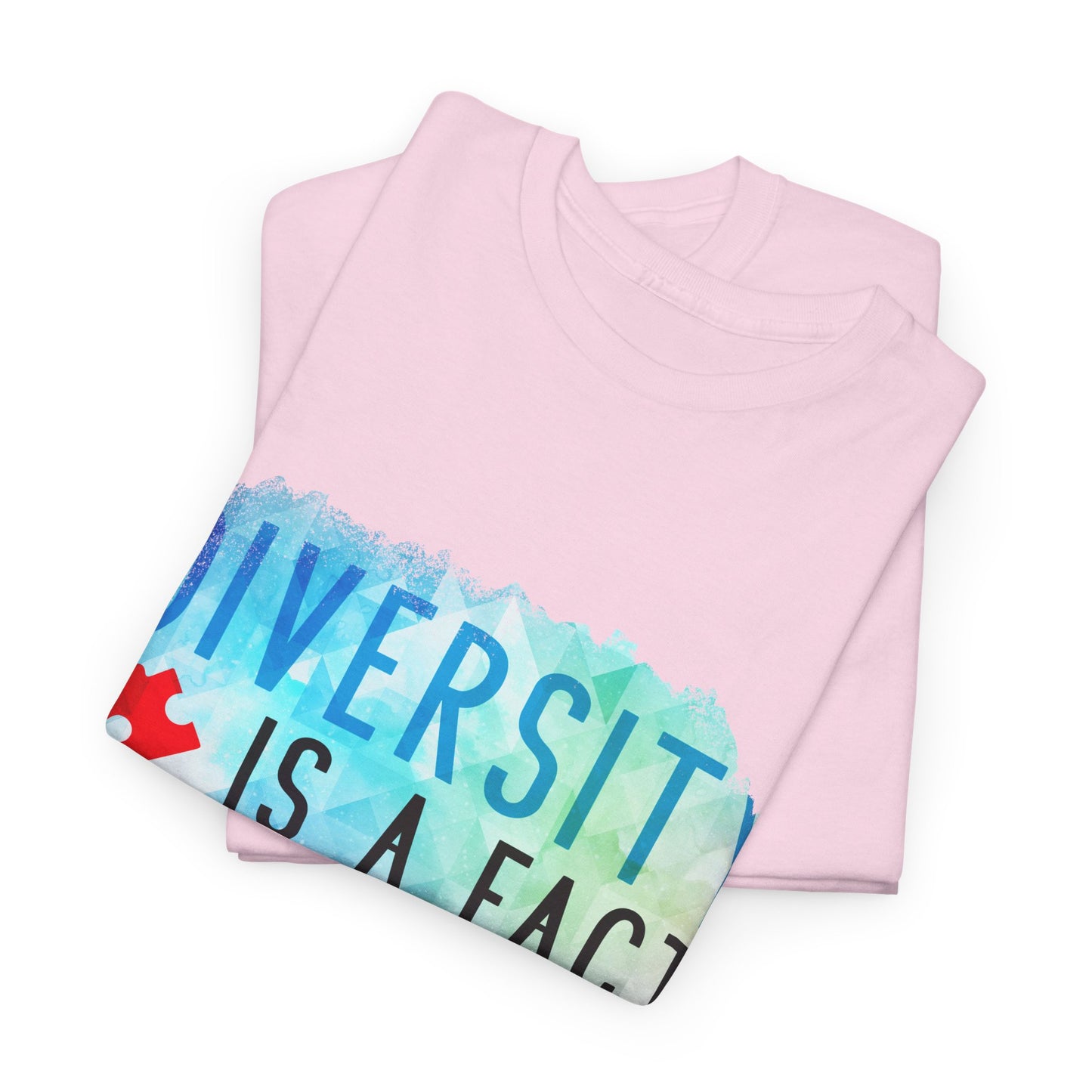 Autism Diversity is a Fact, Inclusion is an Act T-shirt Unisex Heavy Cotton