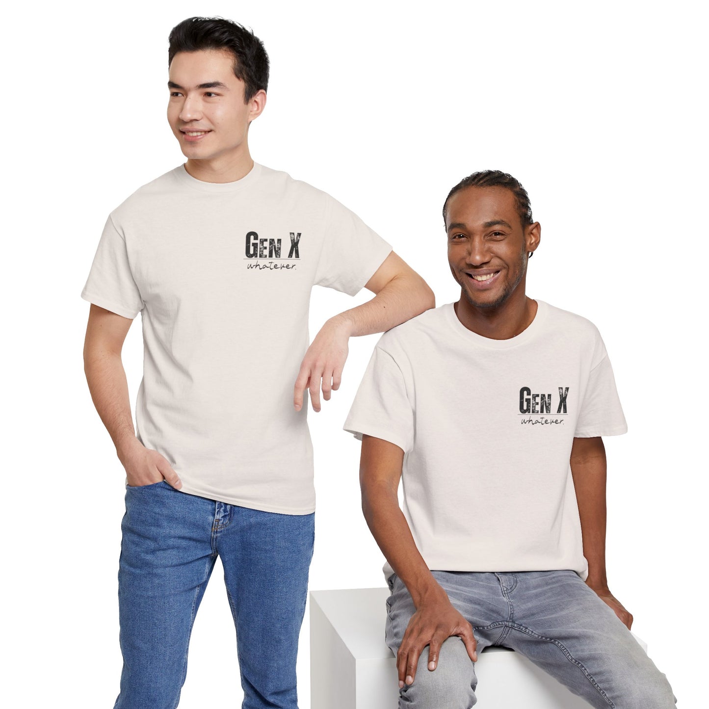 GEN X Definition Unisex Heavy Cotton T-Shirt Front & Back