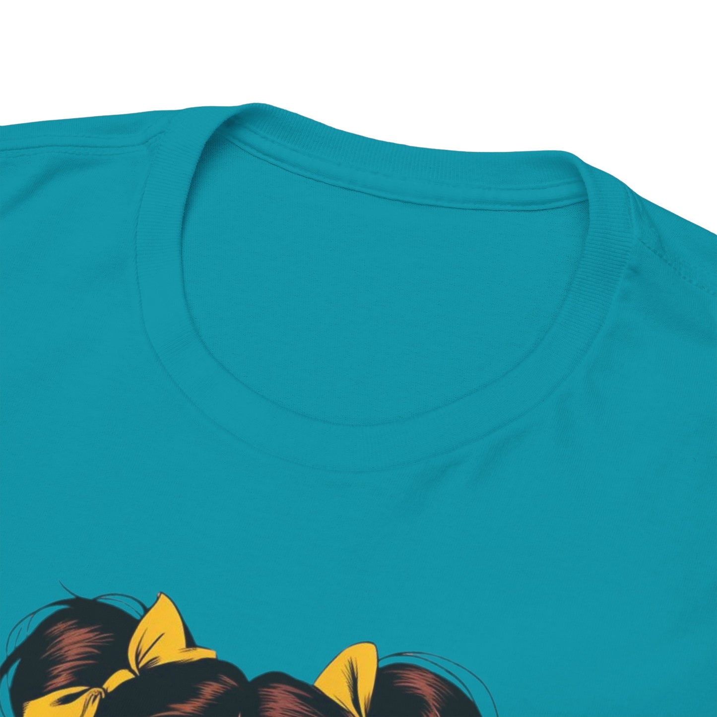 Sexy PopArt Girl with pigtails and Sucker Unisex heavy cotton Tshirt