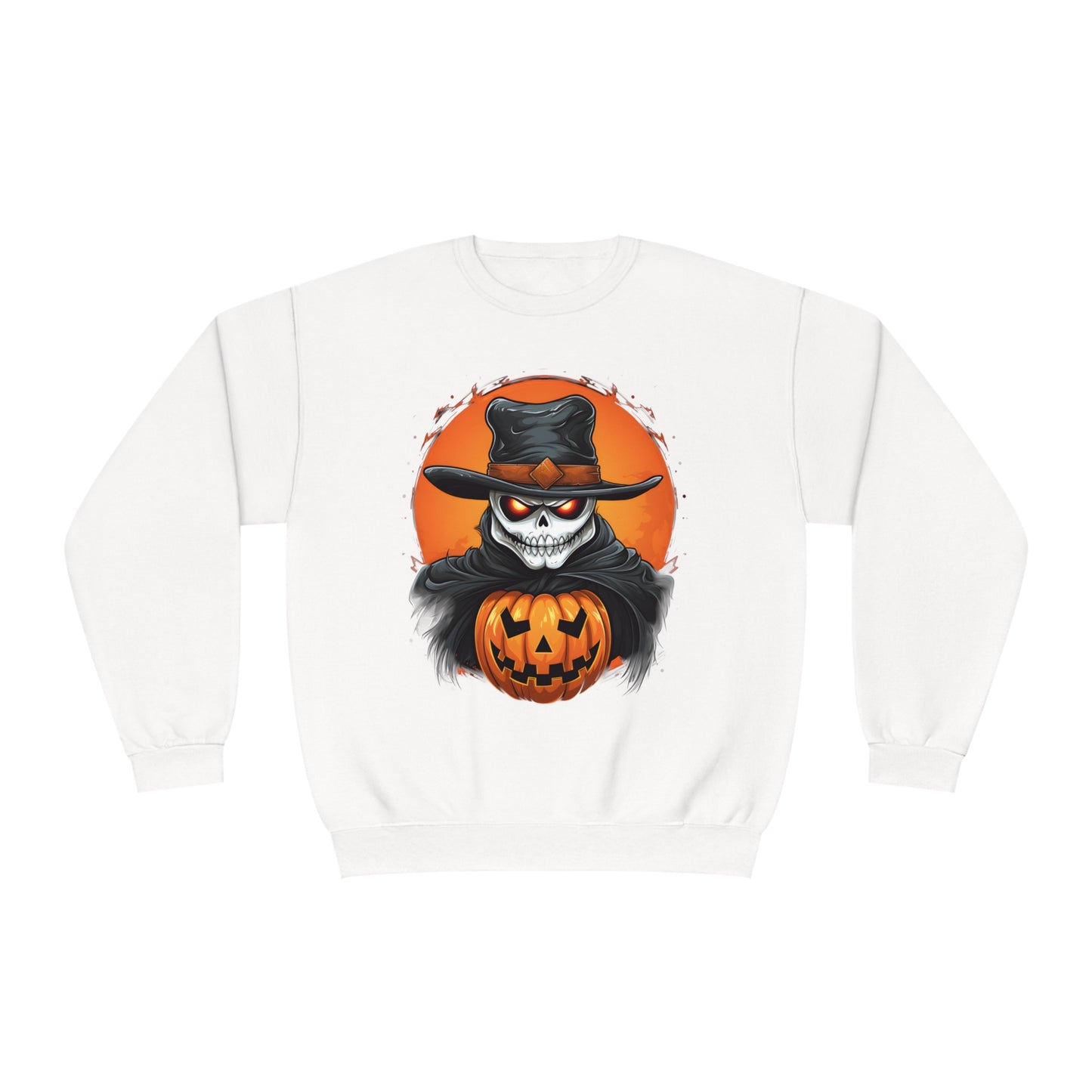 Halloween Cowboy Skeleton Unisex Graphic Shirt Gifts Spooky Long Sleeve Crewneck Shirt Tops