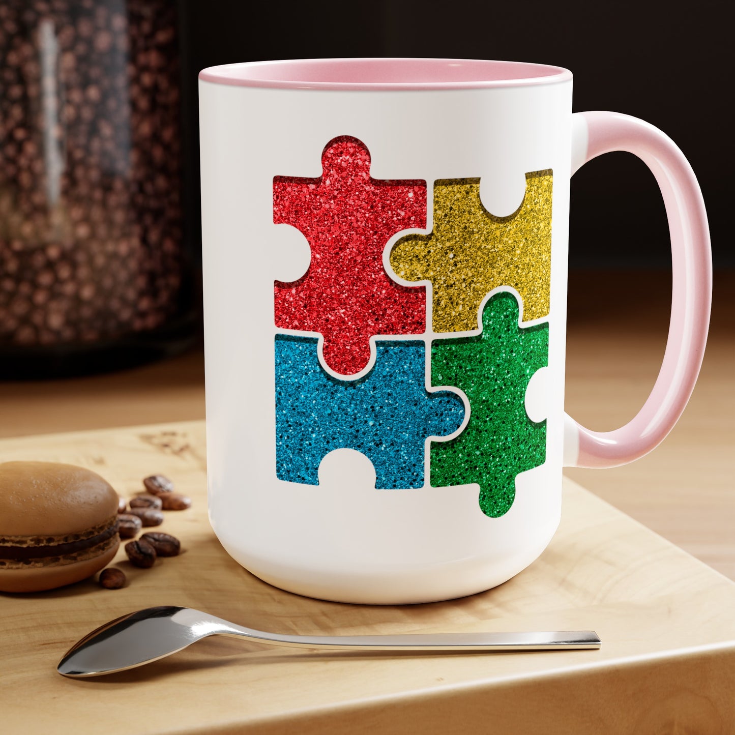 Autism Puzzle Pieces 15oz Coffee Mug
