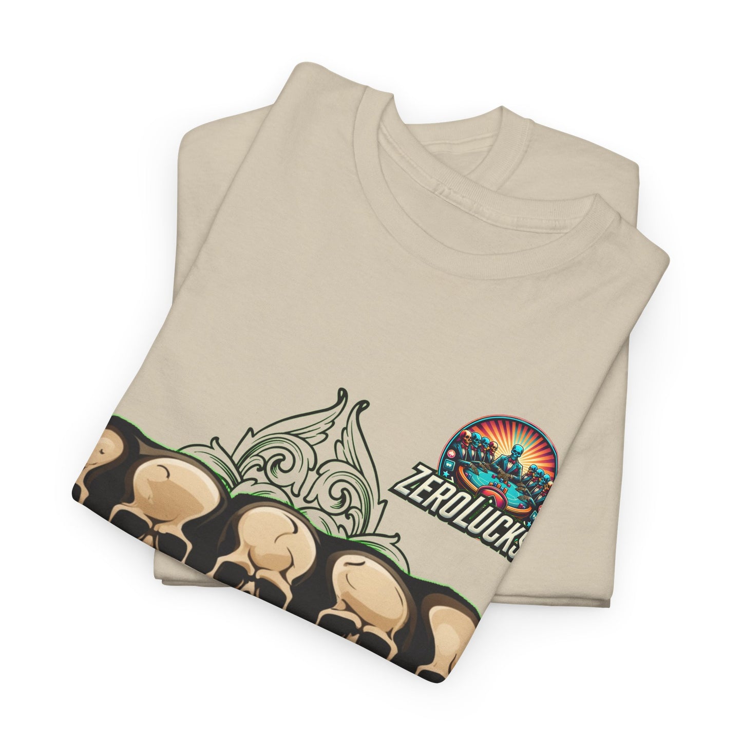 No Lucks Skulls with Spade T-shirt Unisex Heavy Cotton