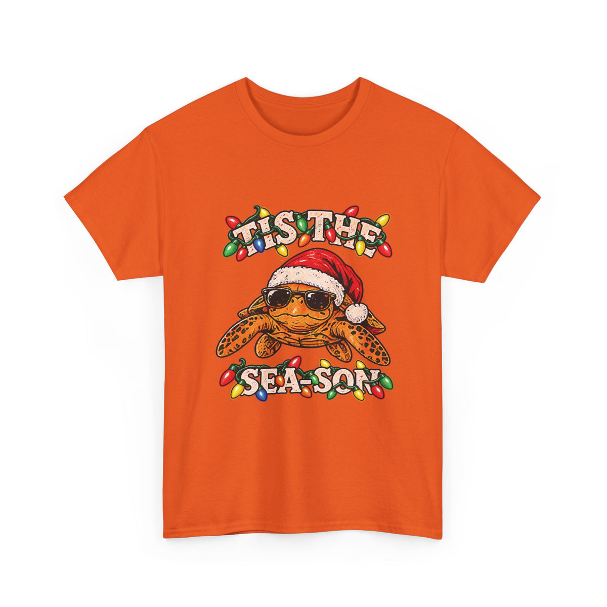 Tis the Sea-Son Christmas Sea Turtle T-Shirt – Coastal Holiday Tee