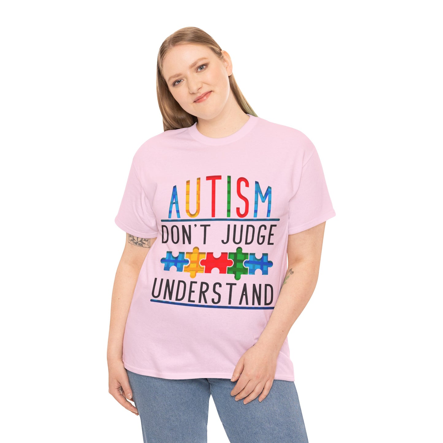 Autism Don't Judge Understand T-shirt Unisex Heavy Cotton