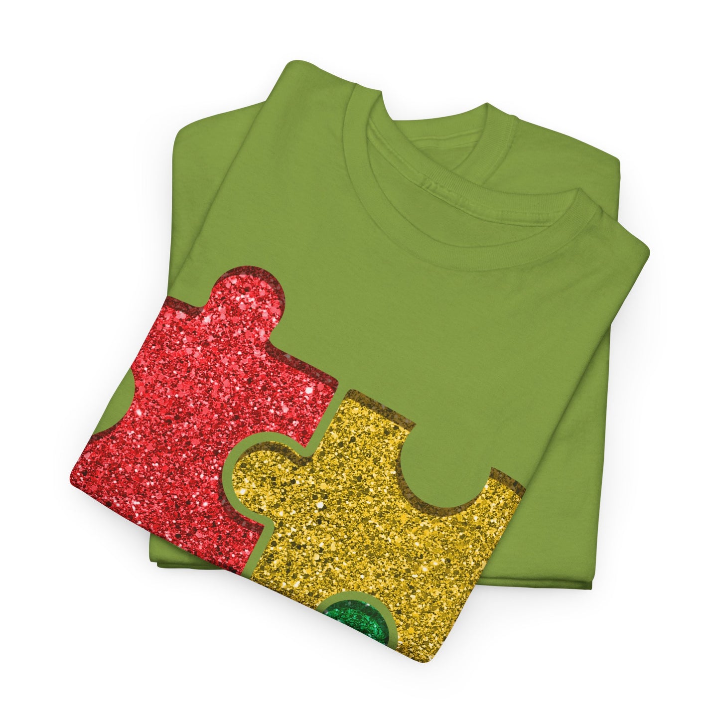 Autism Puzzle Pieces T-shirt Unisex Heavy Cotton