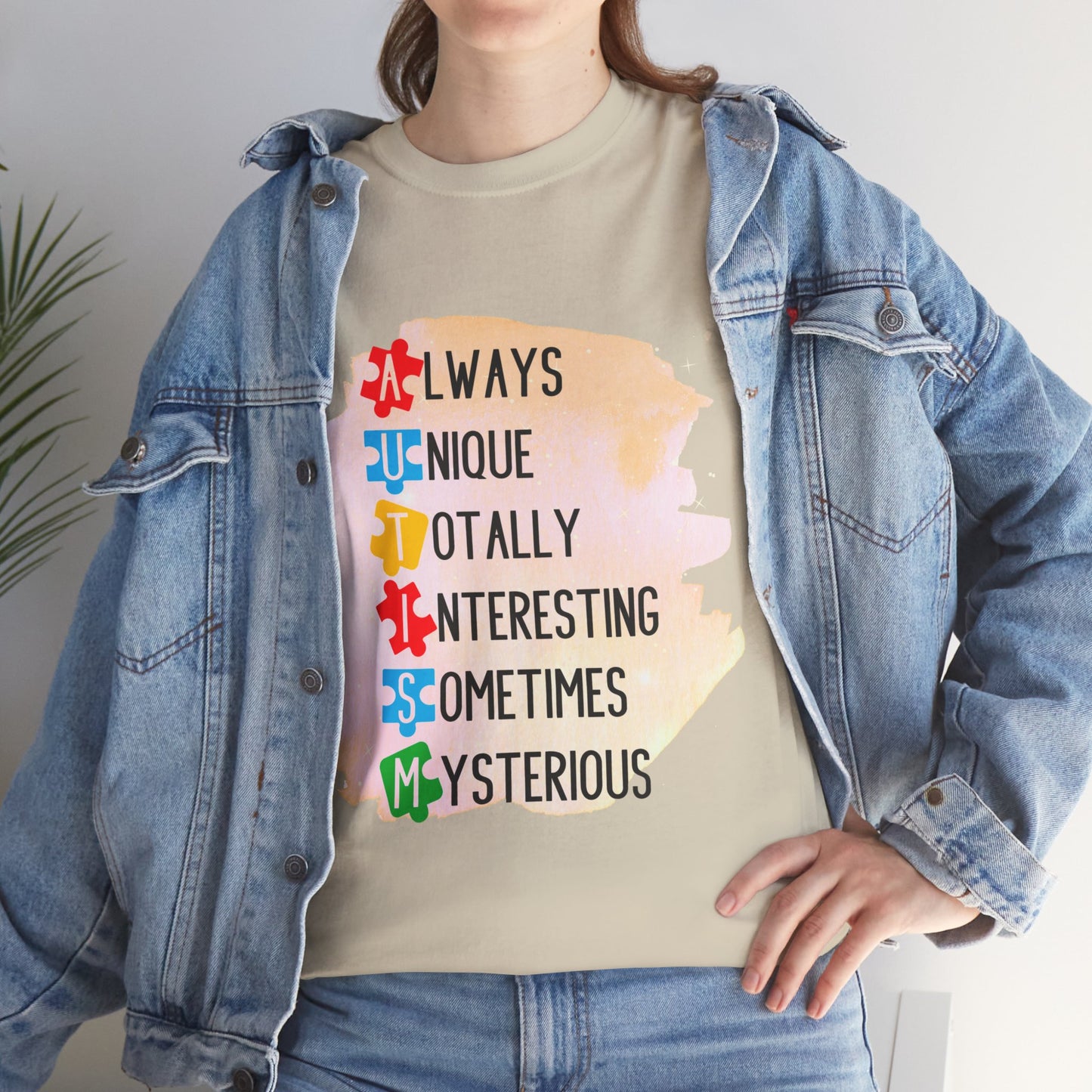 Autism Always Unique Totally Interesting Sometimes Mysterious T-shirt Unisex Heavy Cotton