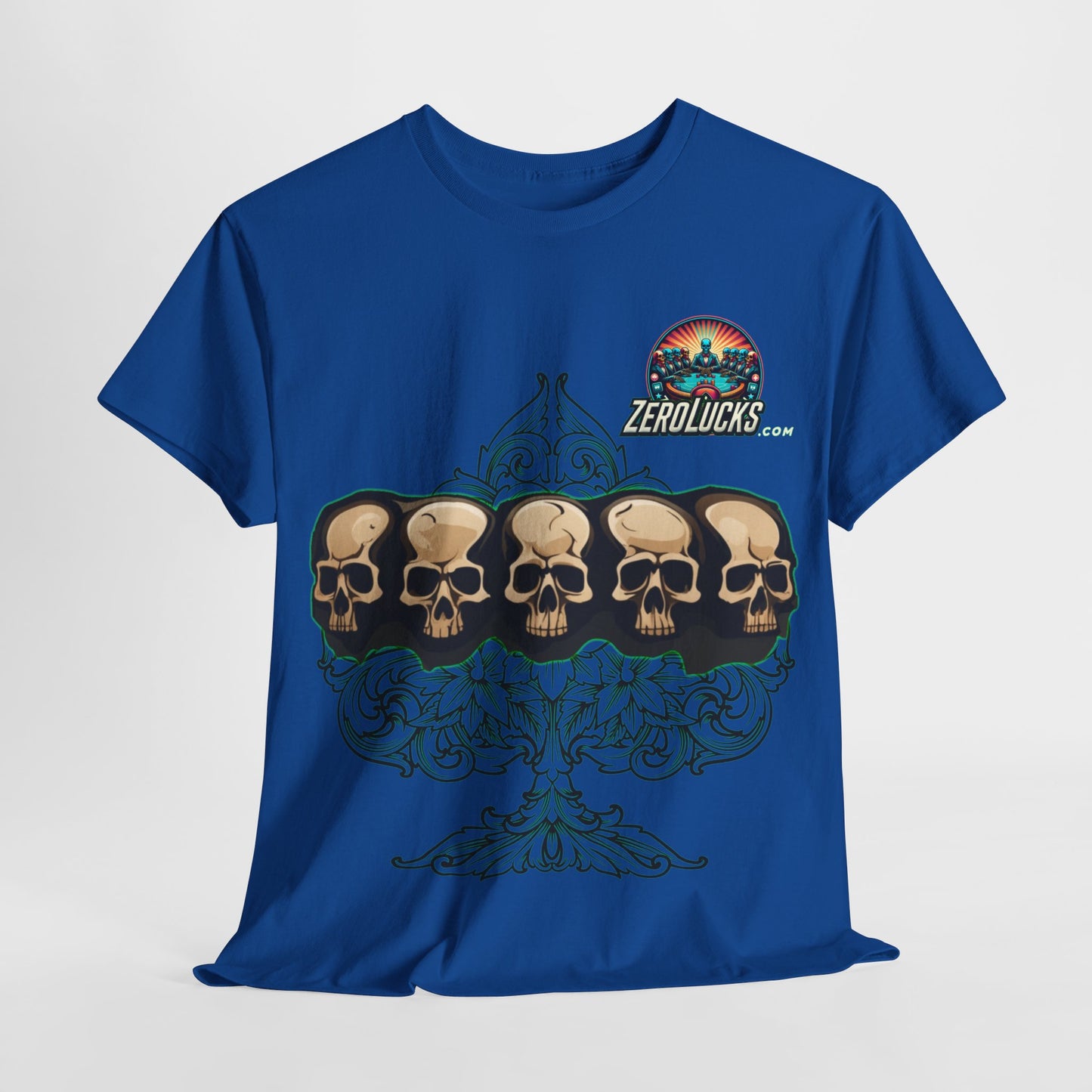No Lucks Skulls with Spade T-shirt Unisex Heavy Cotton