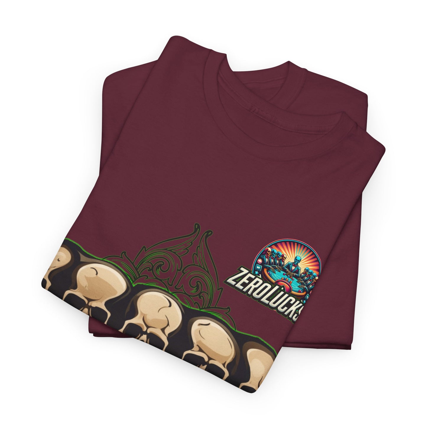 No Lucks Skulls with Spade T-shirt Unisex Heavy Cotton