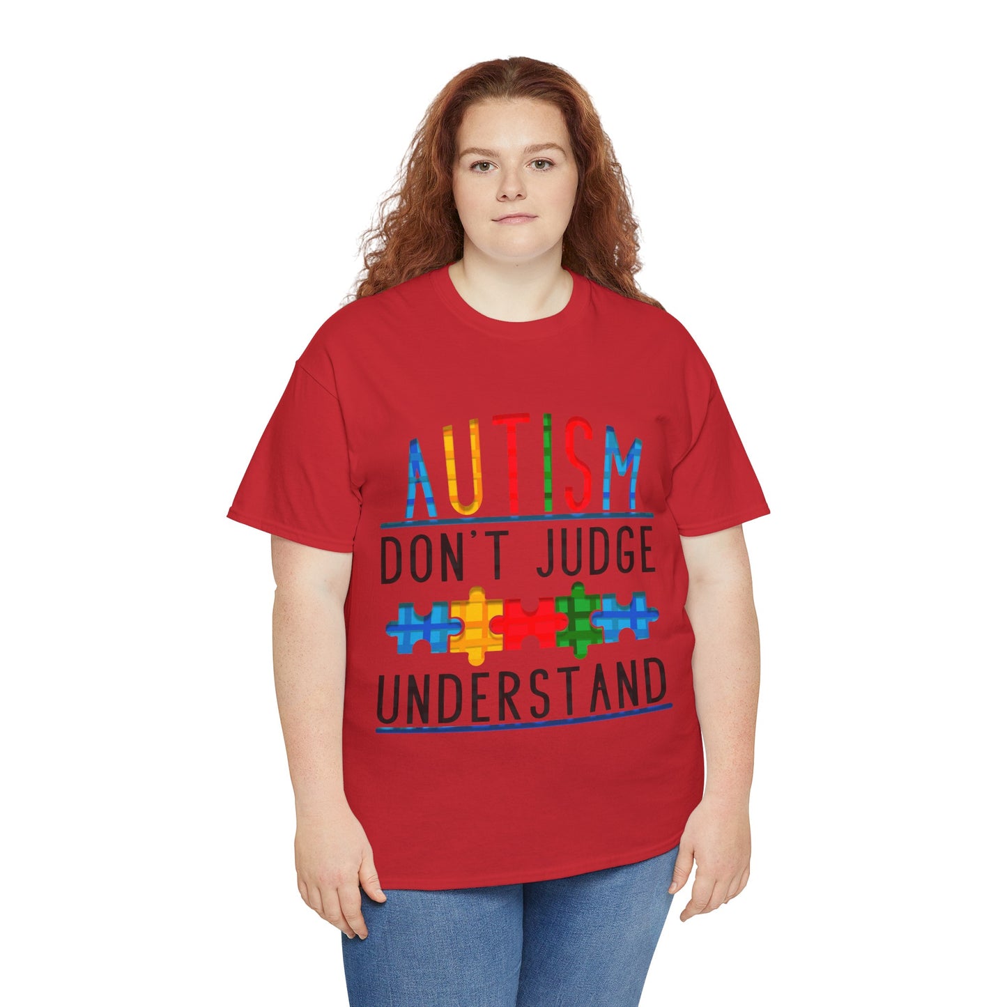 Autism Don't Judge Understand T-shirt Unisex Heavy Cotton