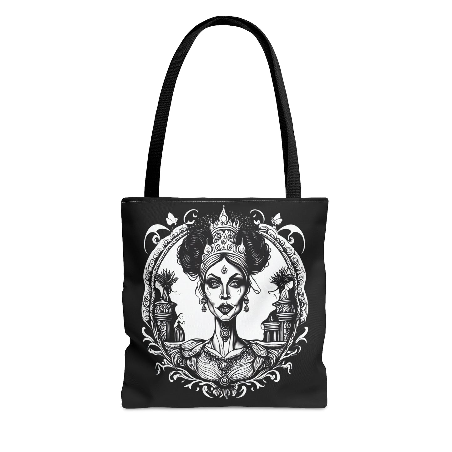 Regal Old Woman with Tiara and Crown Teacher Unisex Tote Bag (AOP)