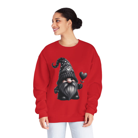 Black Valentine Gnome Unisex NuBlend® Crewneck Sweatshirt
