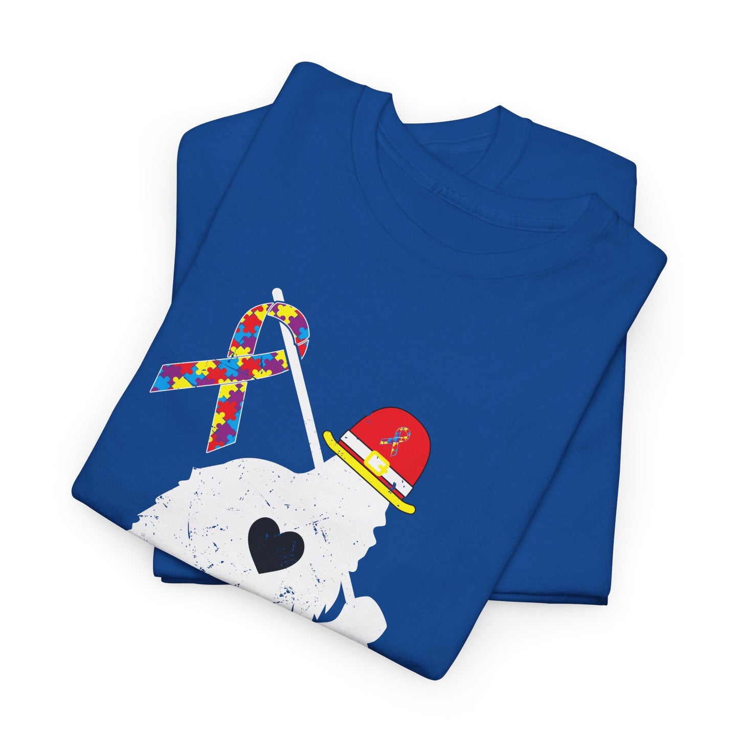 Bigfoot Heart Puzzle Piece Autism T shirt unisex heavy cotton T-shirt