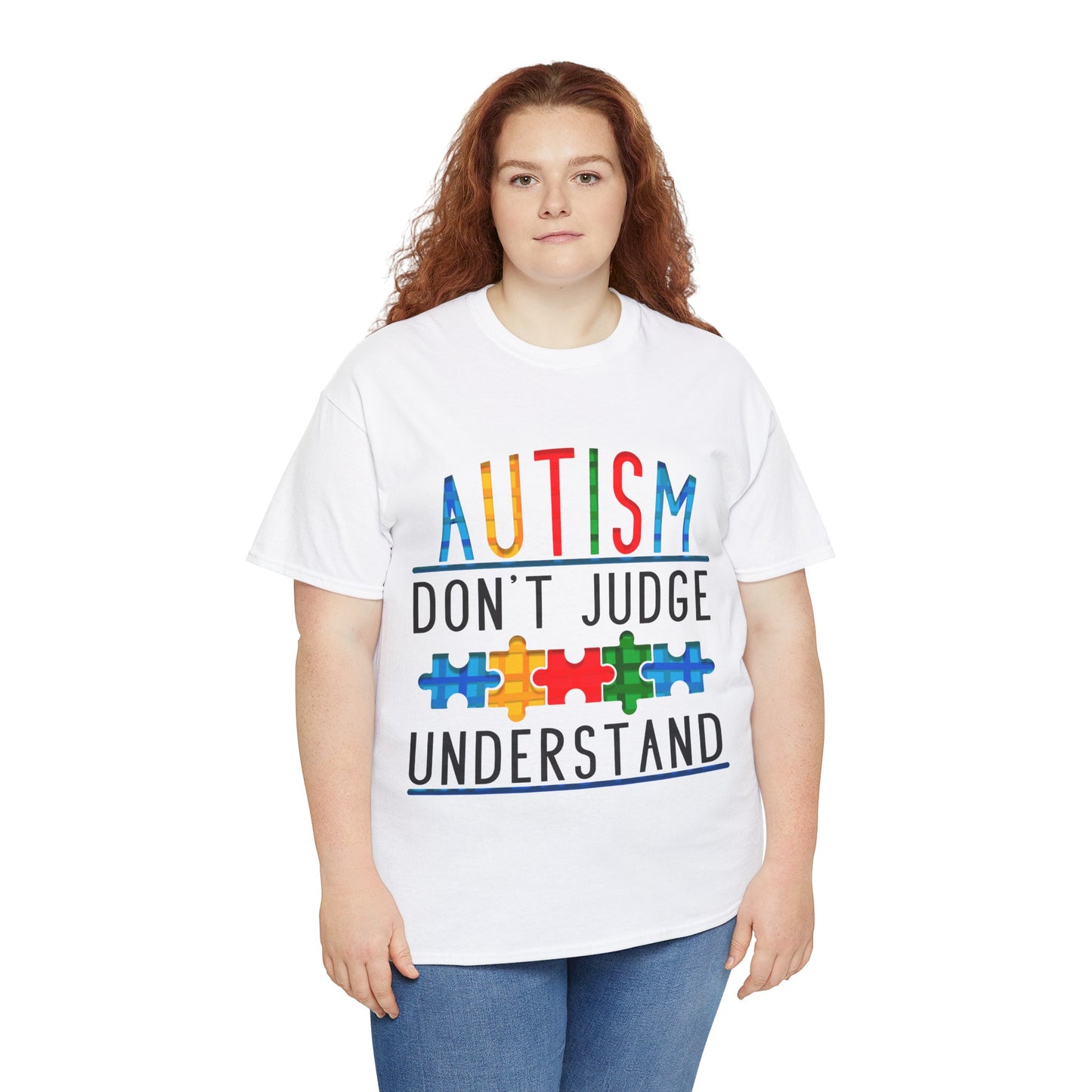Autism Don't Judge Understand T-shirt Unisex Heavy Cotton