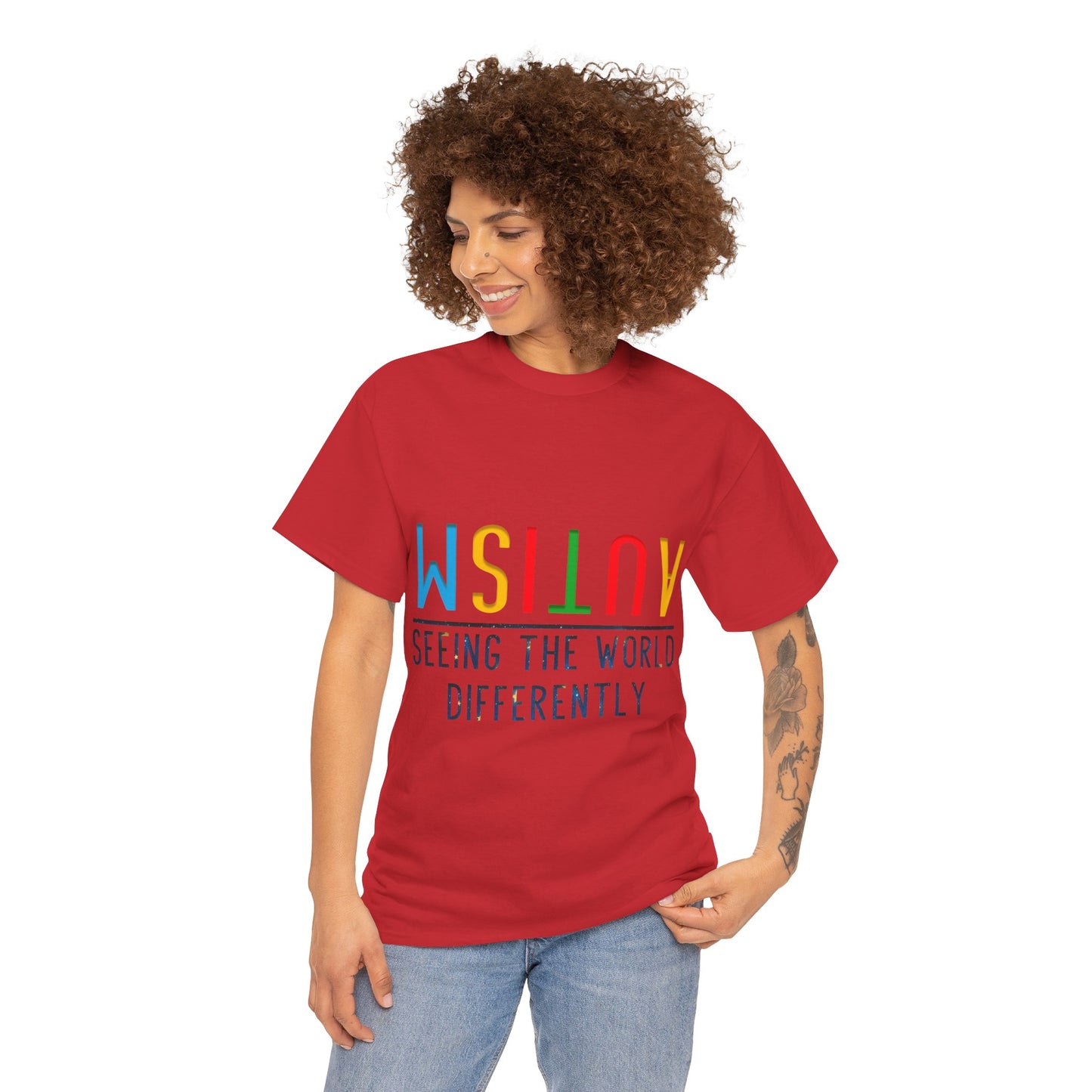 Autism Seeing the World Differently T-shirt Unisex Heavy Cotton