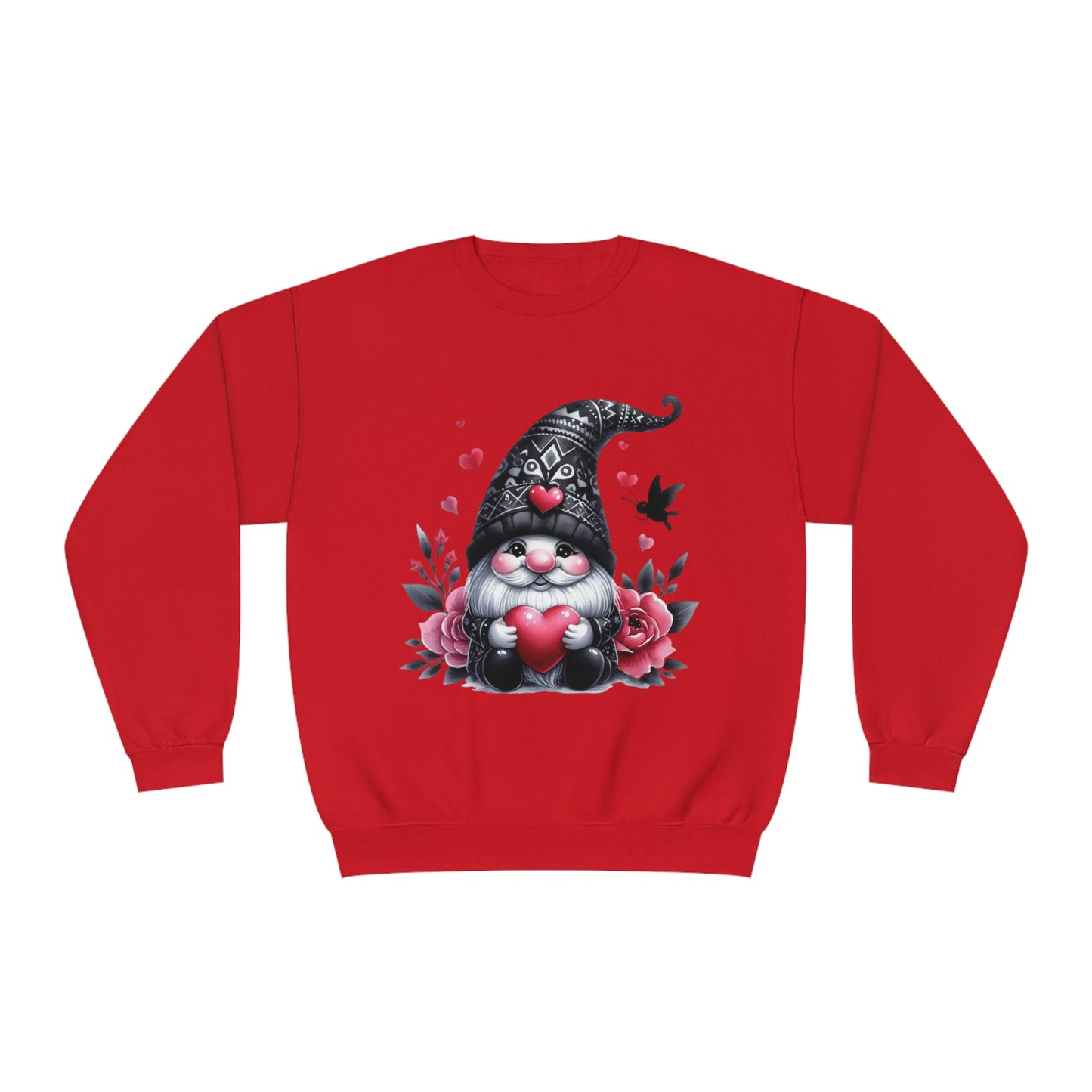 Black Valentine Gnome Unisex NuBlend® Crewneck Sweatshirt